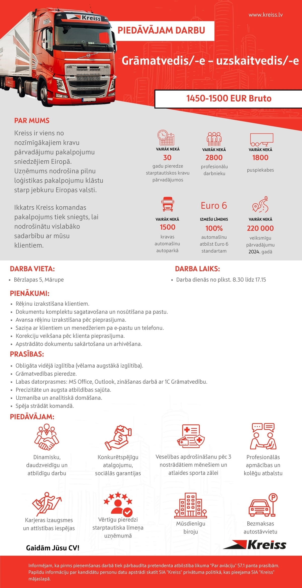 Kreiss, SIA Grāmatvedis/-e – uzskaitvedis/-e