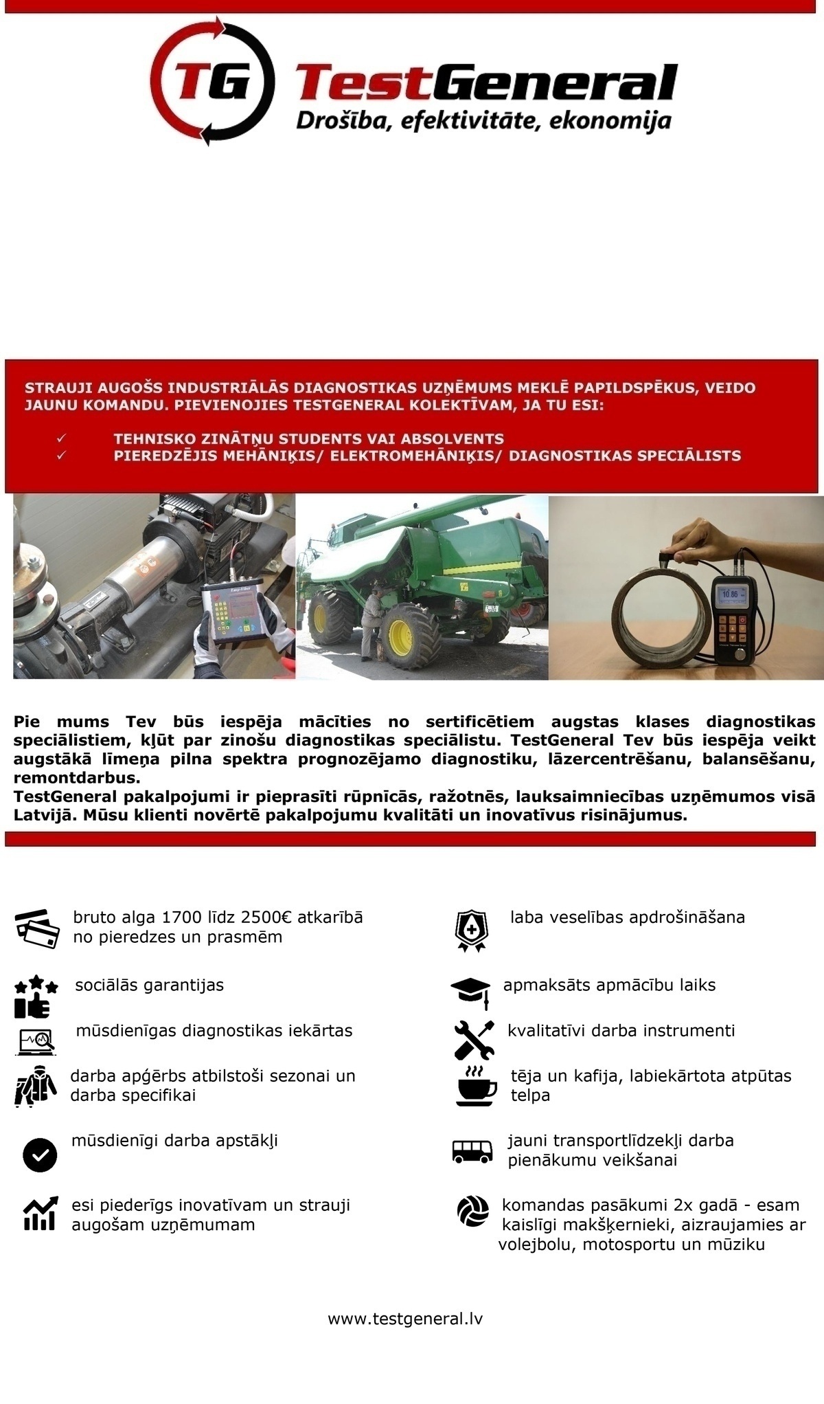 TestGeneral, SIA Mehāniķis/-e