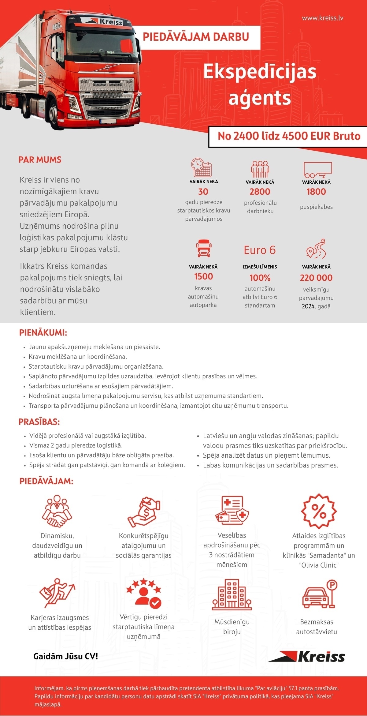 KREISS, SIA Ekspedīcijas aģents/-e