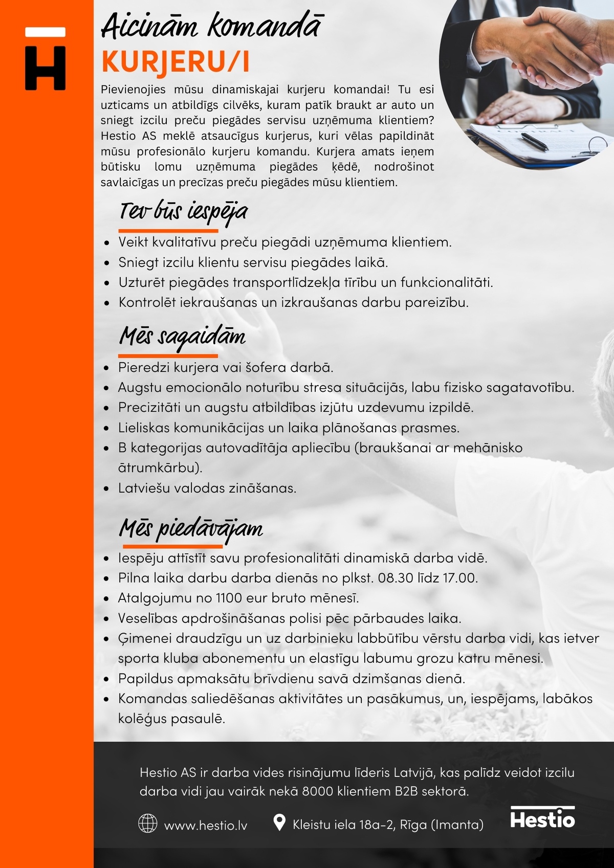 Hestio, AS Kurjers/-e