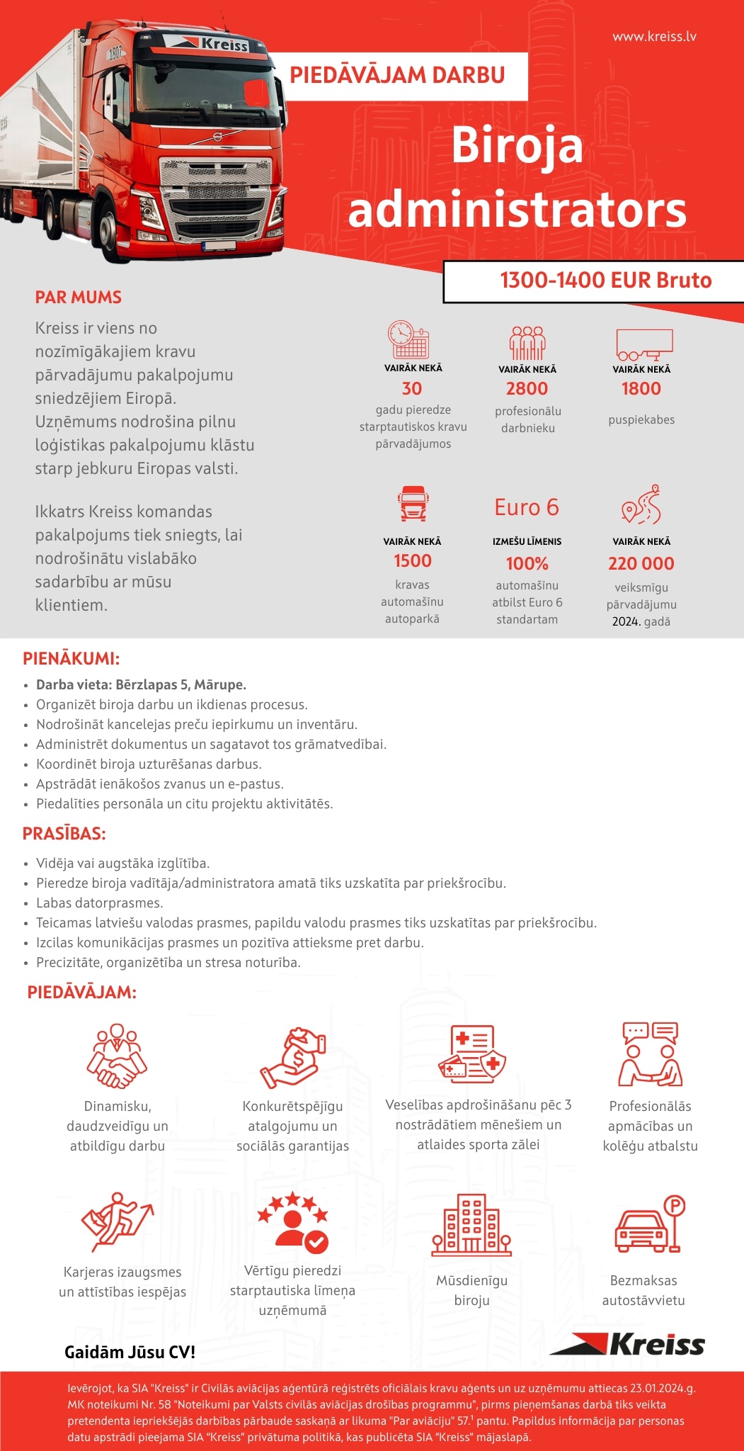 Kreiss, SIA Biroja administrators/-e