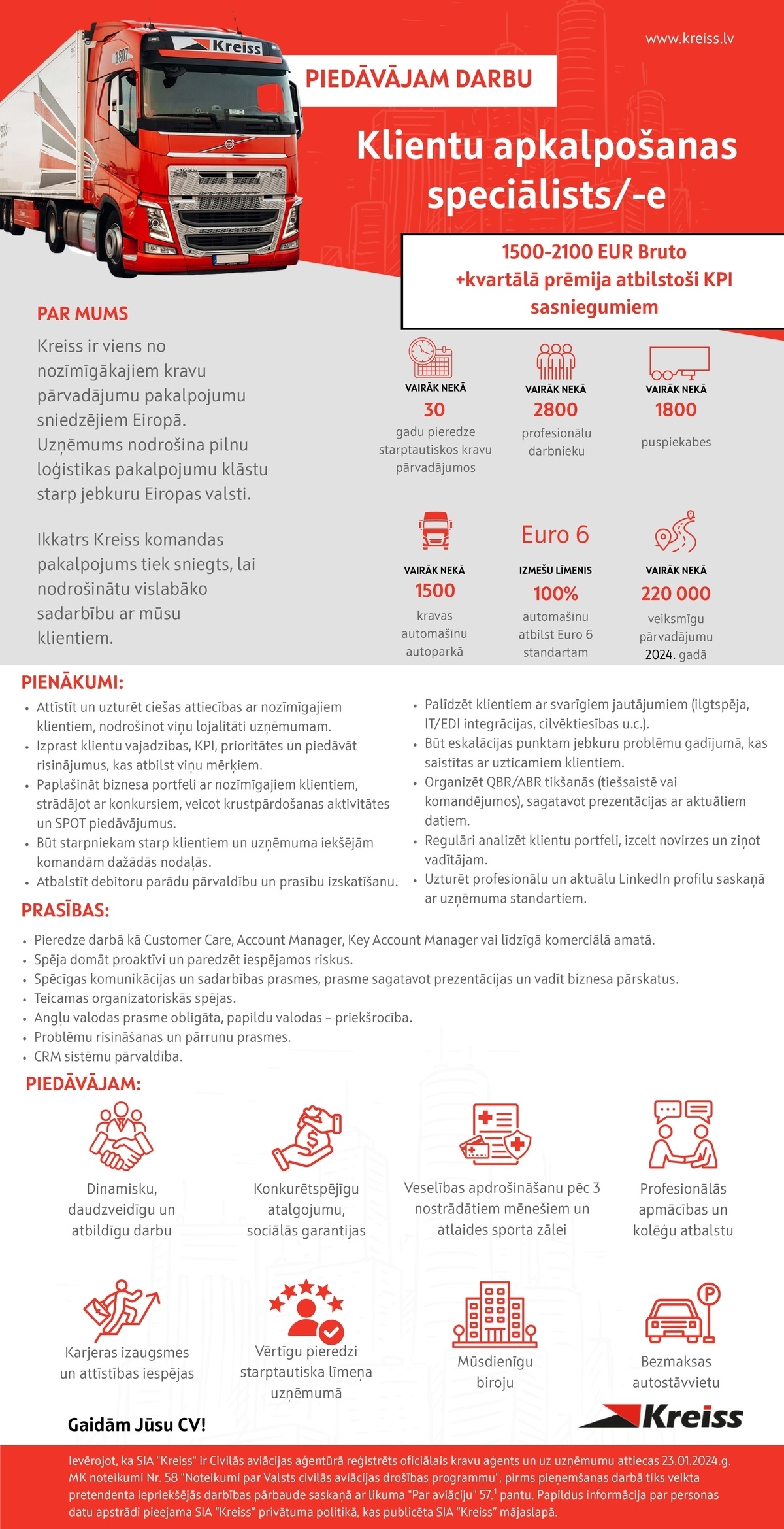 Kreiss, SIA Klientu apkalpošanas speciālists/-e