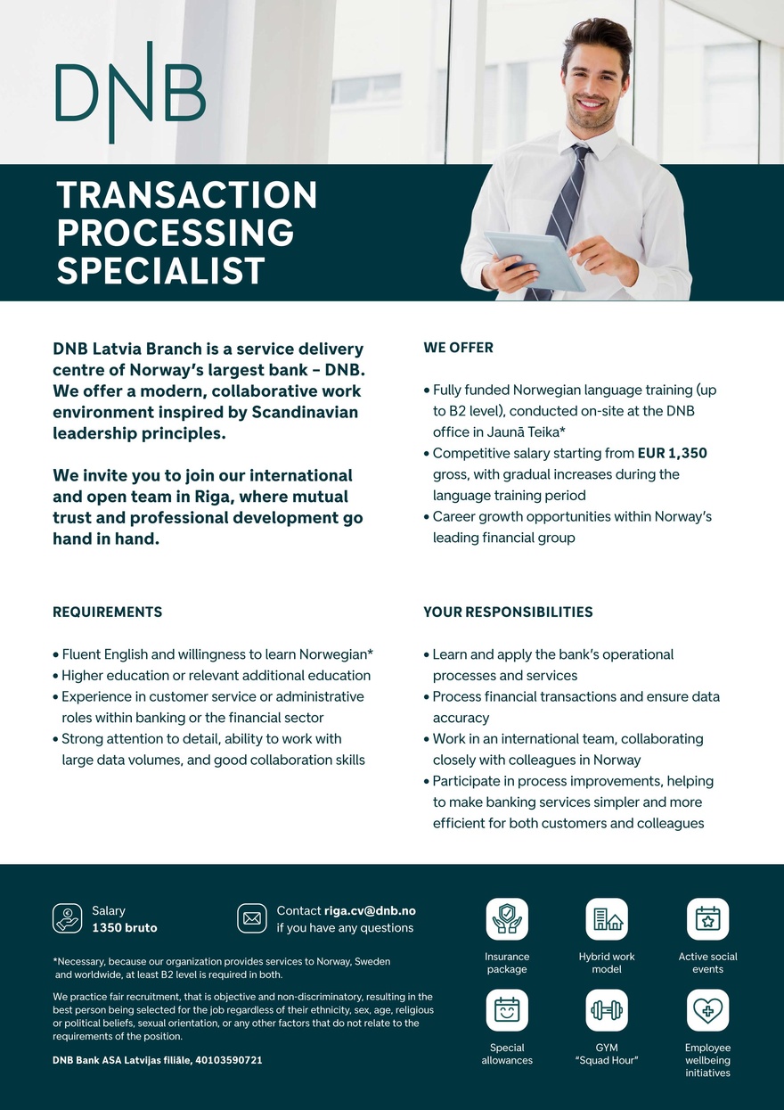 DNB Transaction Processing Specialist