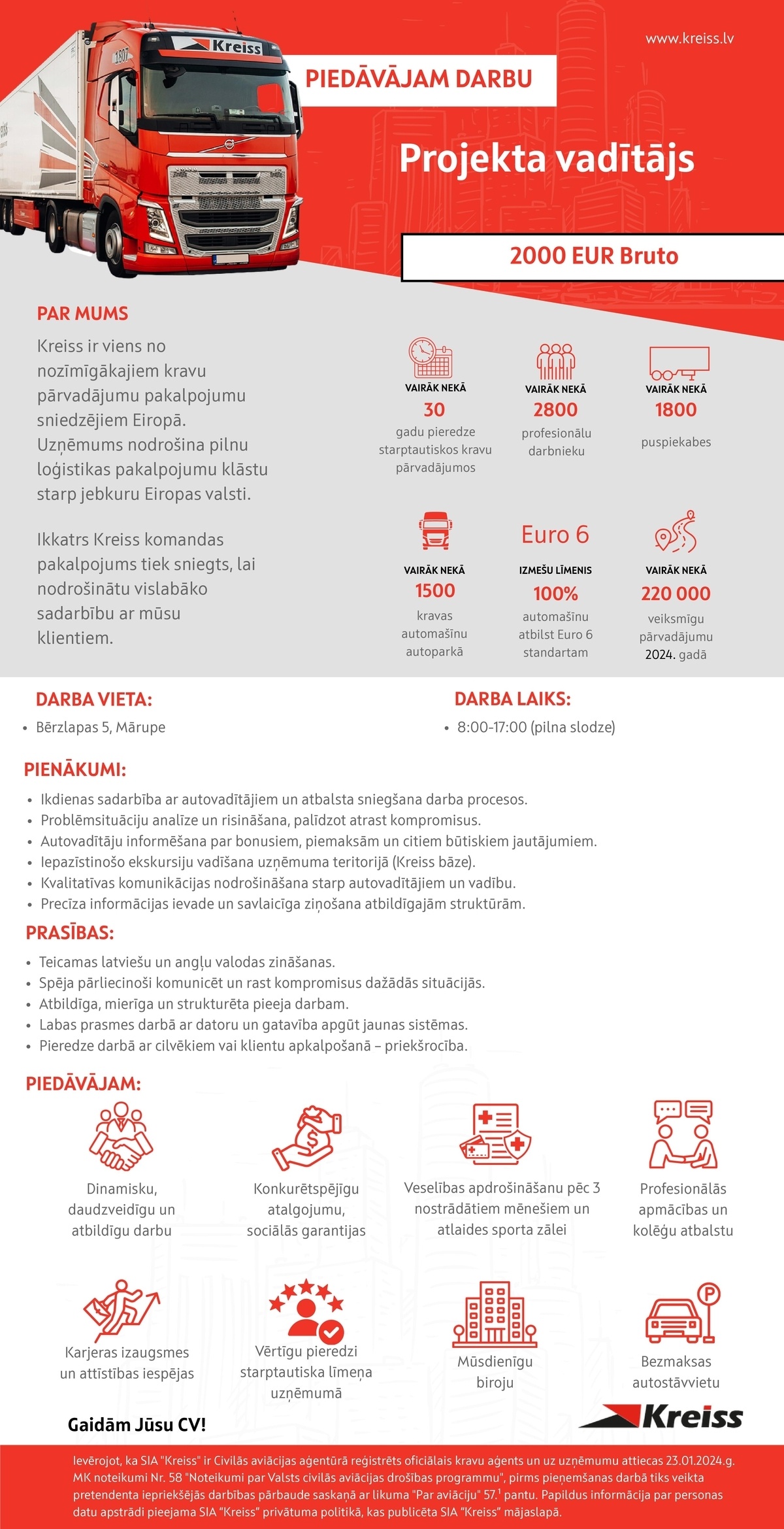 Kreiss, SIA Projekta vadītājs/-a