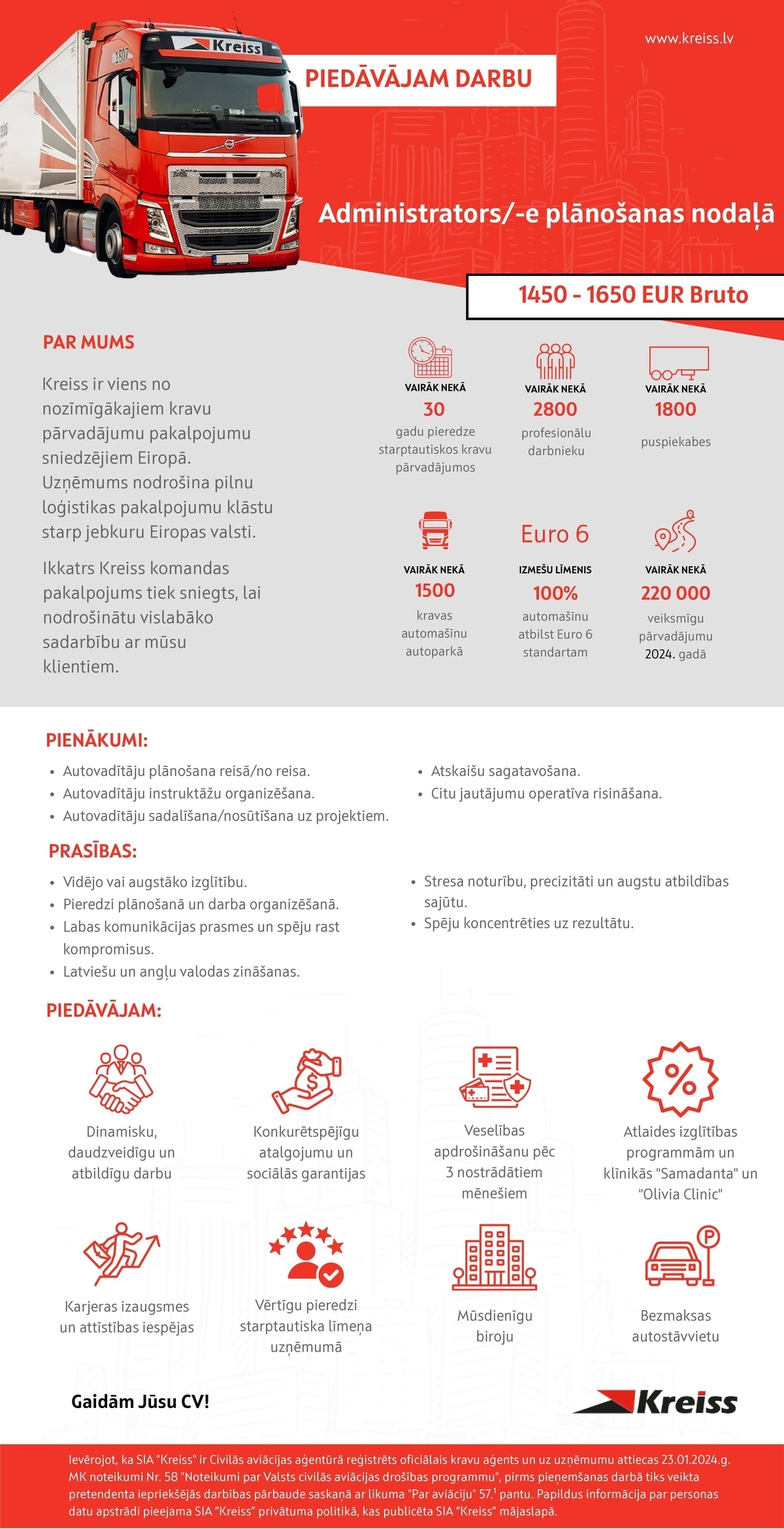 Kreiss, SIA Administrators/-e plānošanas nodaļā