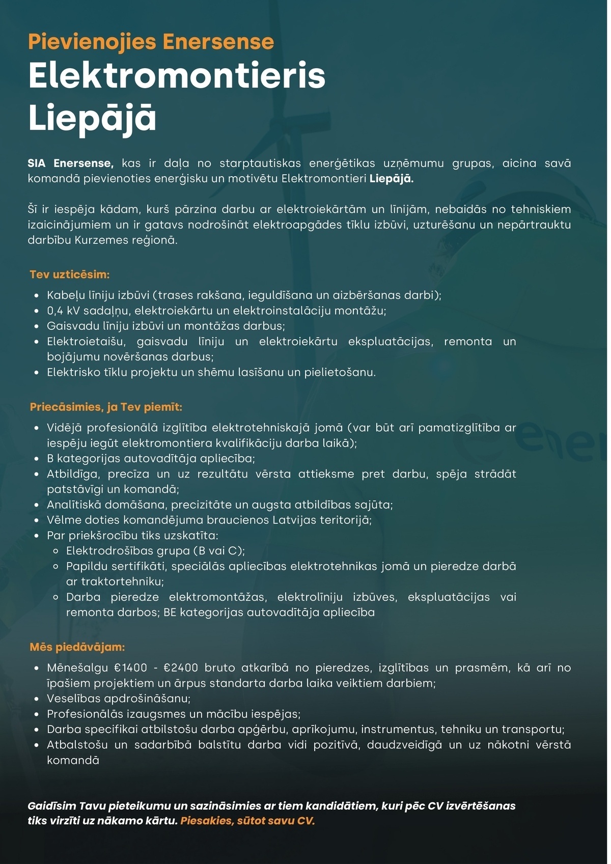 Enersense, SIA Elektromontieris/-e