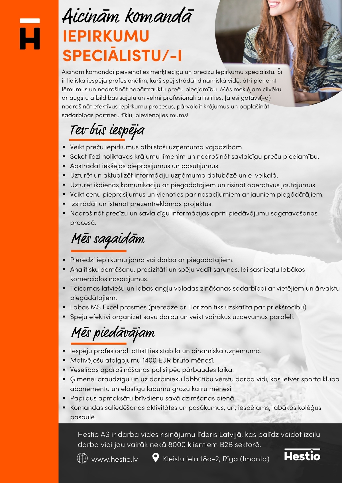 Hestio, AS Iepirkumu speciālists/-e