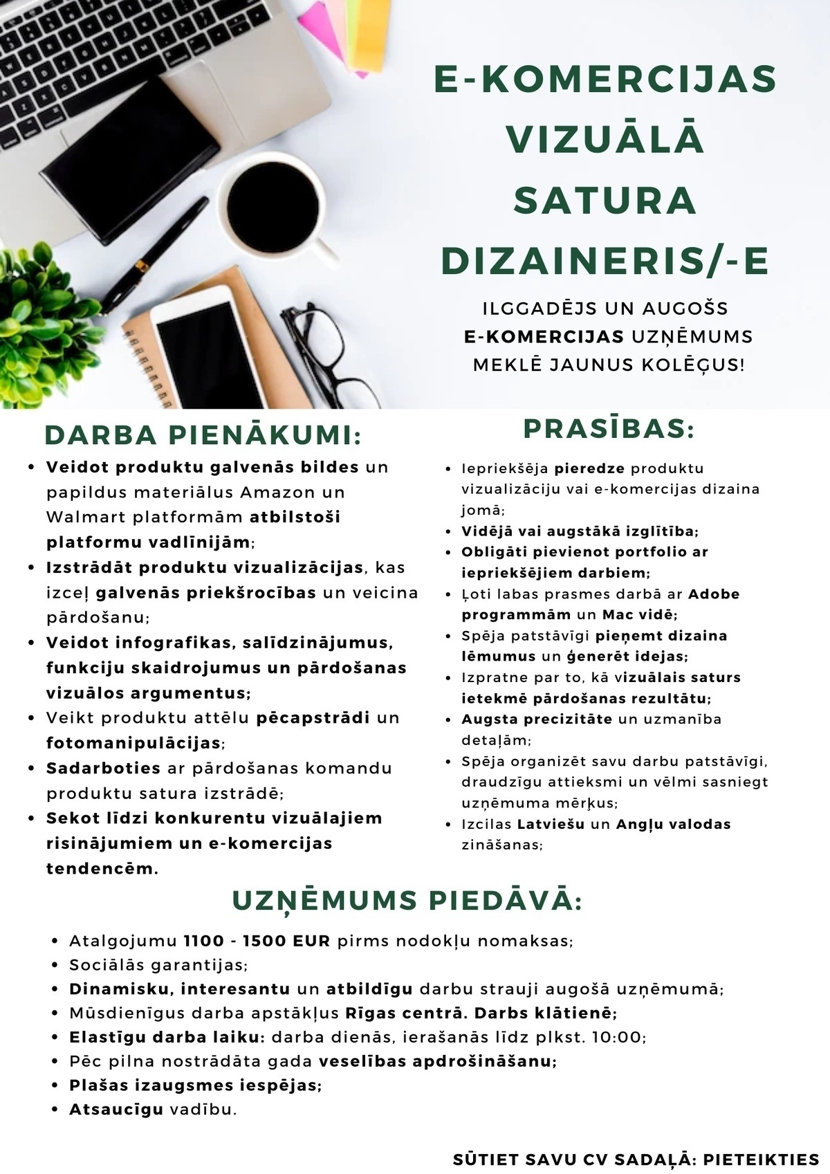 Ozo Brothers, SIA E-komercijas vizuālā satura dizainers/-e