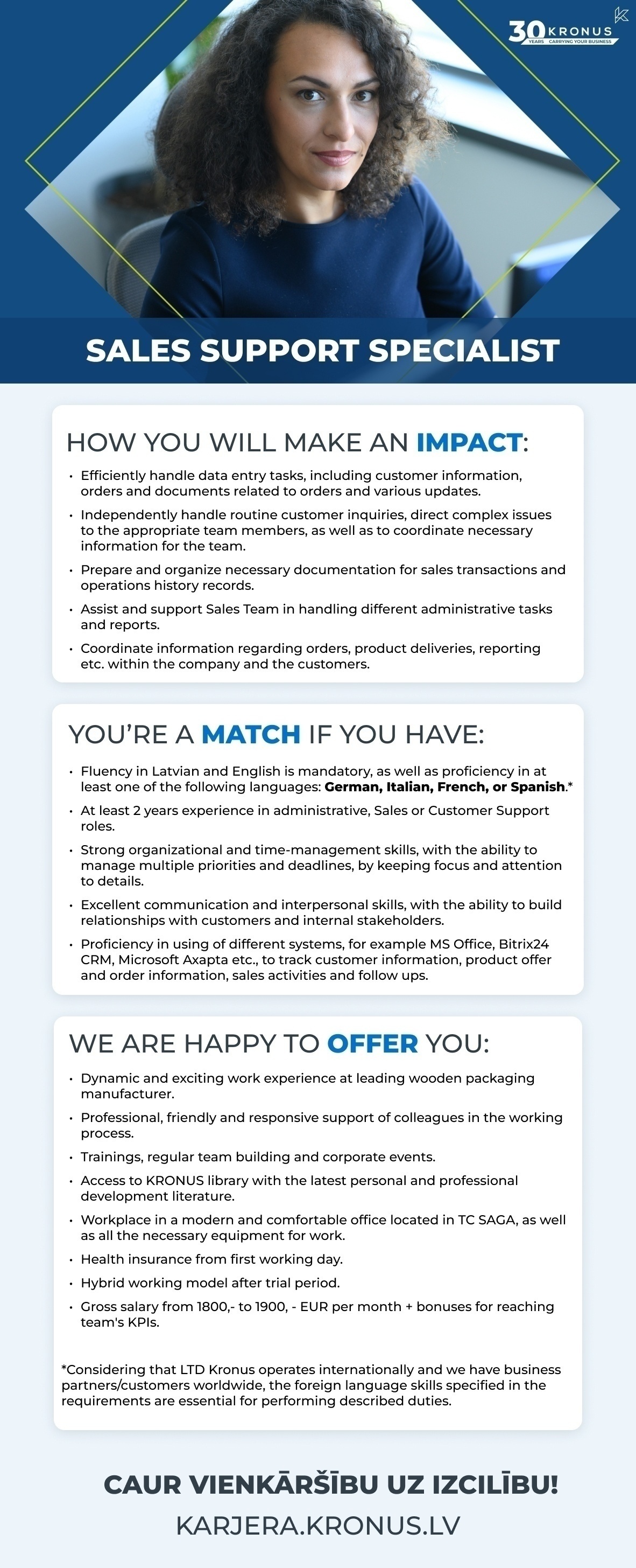 Kronus, SIA Sales Support Specialist