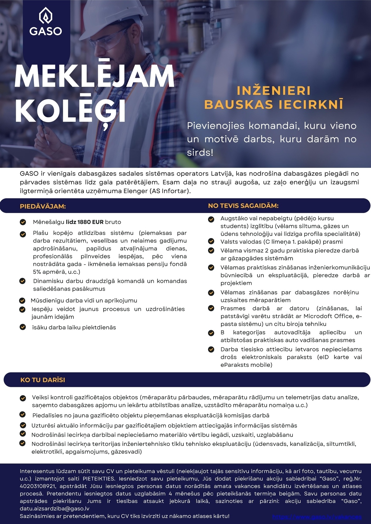 Gaso, AS Inženieris/-e