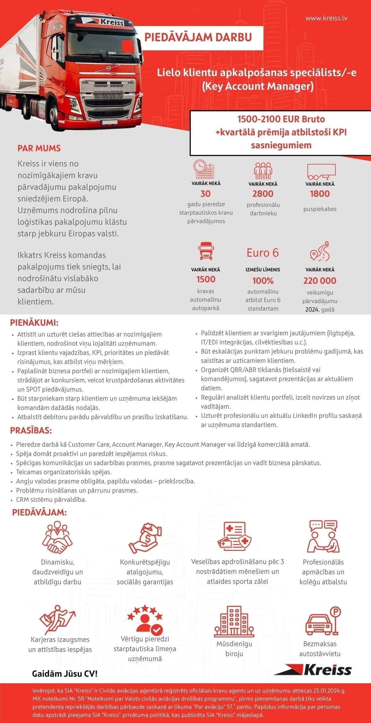 Kreiss, SIA Lielo klientu apkalpošanas speciālists/-e