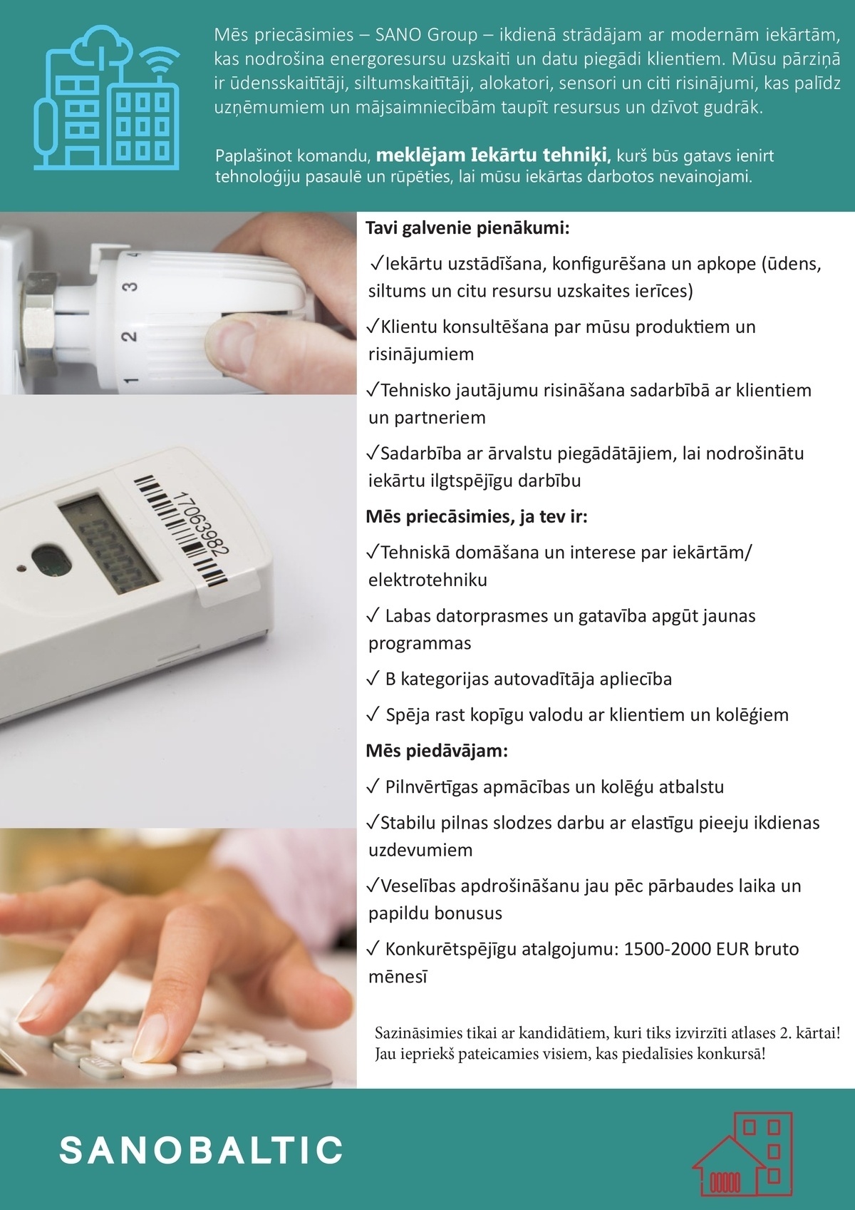 SANO, SIA Iekārtu tehniķis/-e