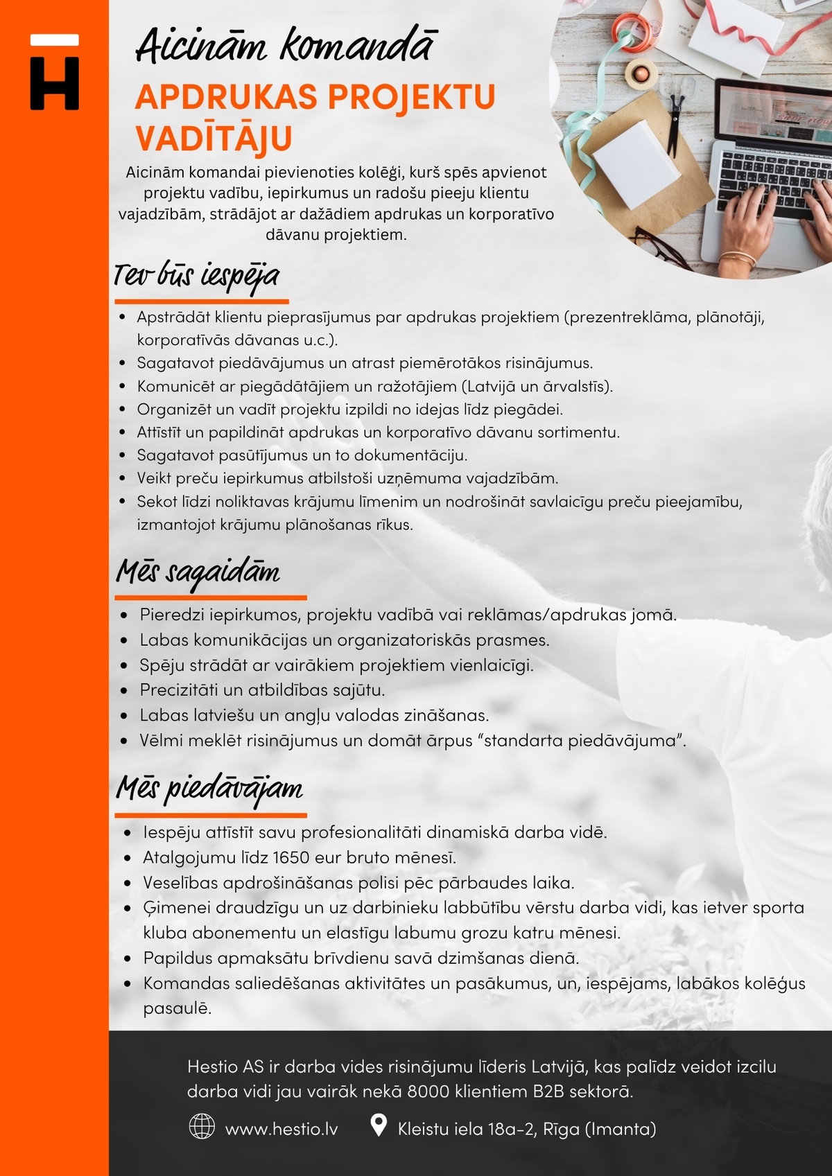 Hestio, AS Apdrukas projektu vadītājs/a