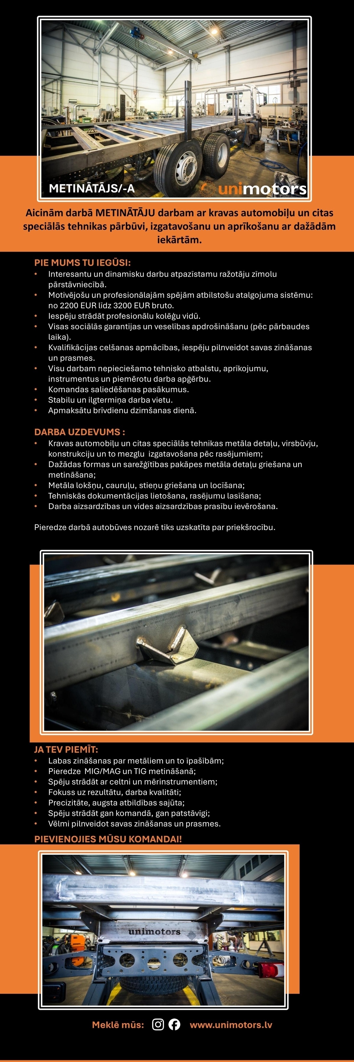 UNIMOTORS LATVIA, SIA Metinātājs/-a