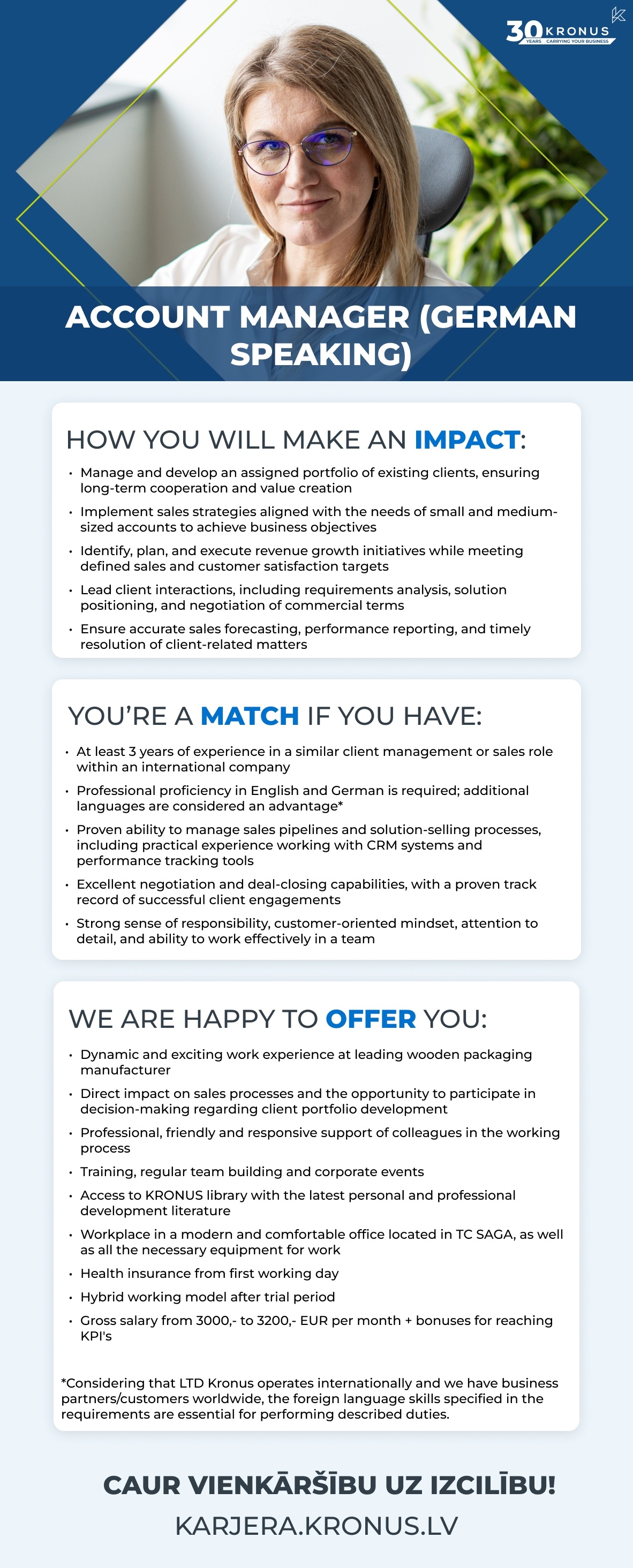 Kronus, SIA Account Manager (German speaking)