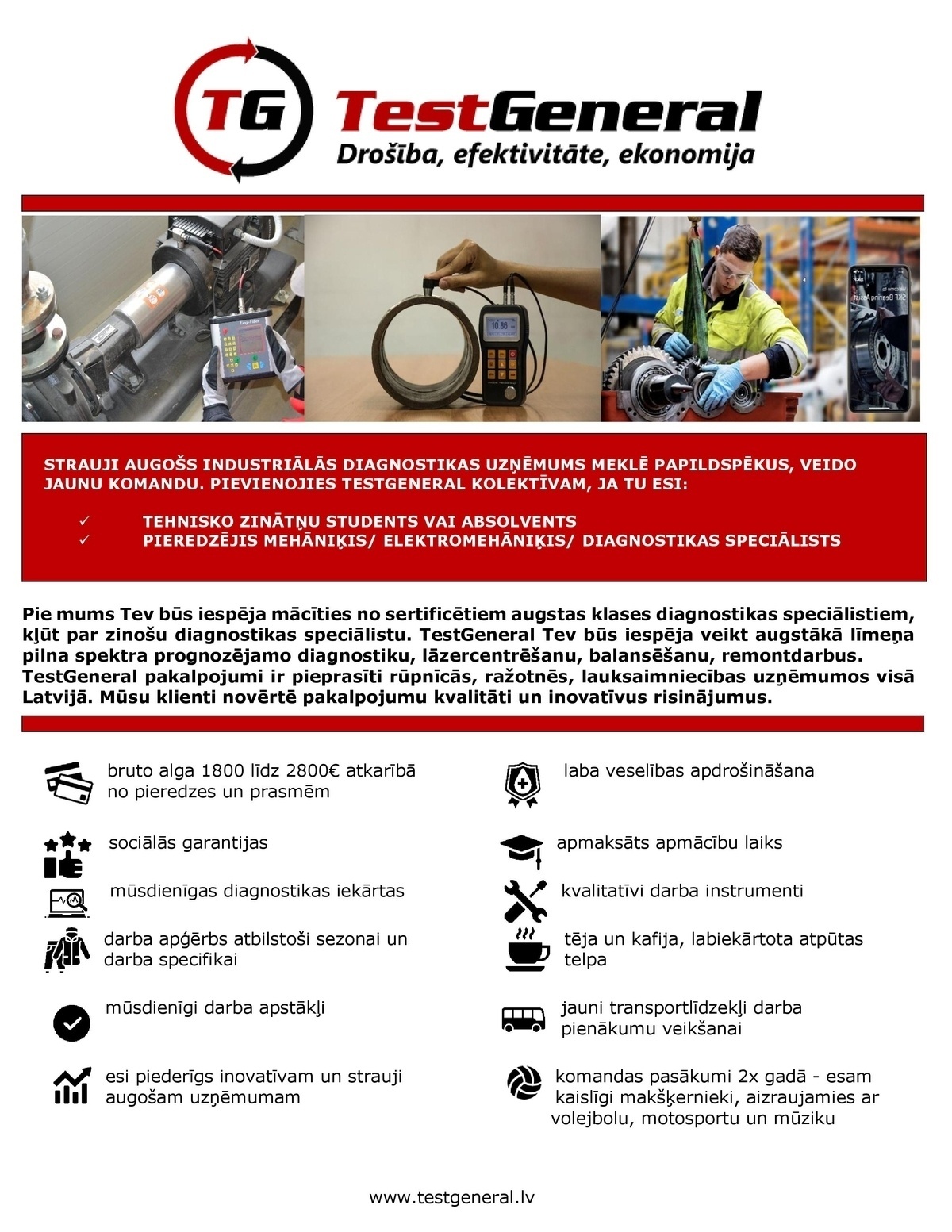 TestGeneral, SIA Mehāniķis/-e