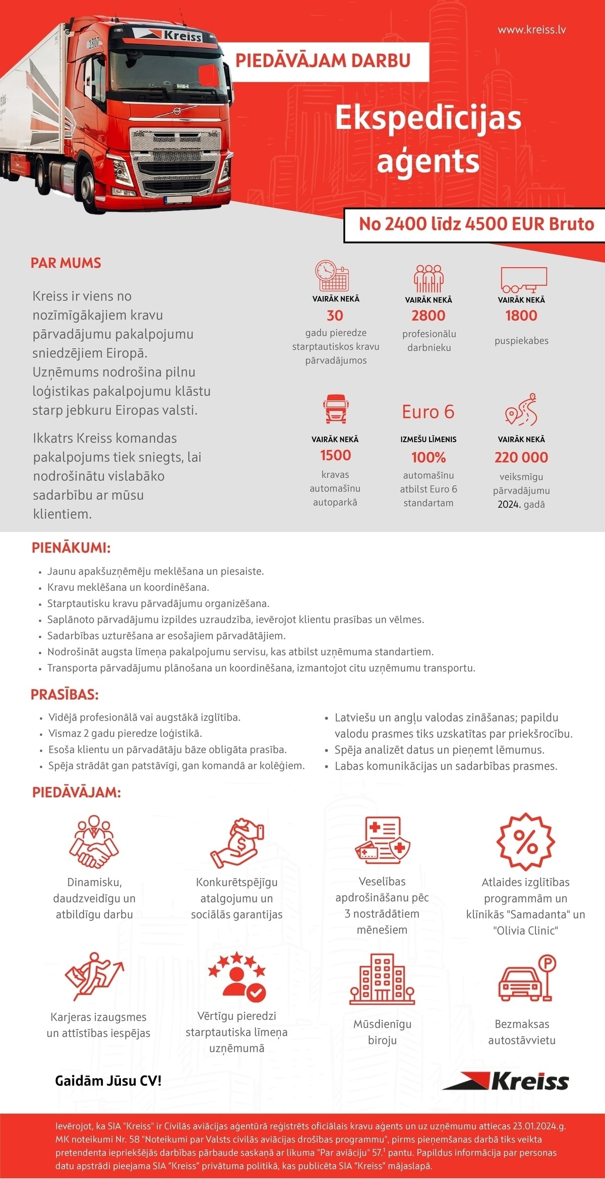 KREISS, SIA Ekspedīcijas aģents/-e