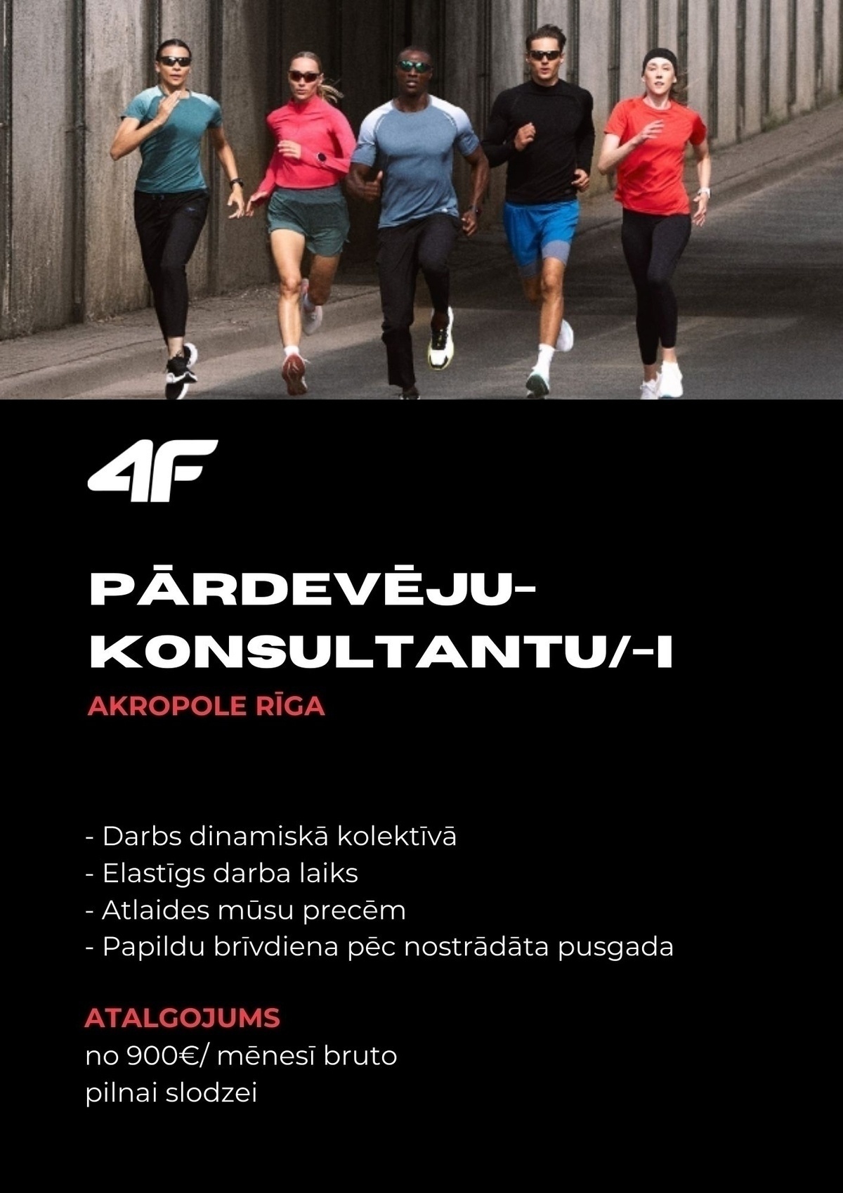 4F OTCF Latvija, SIA Pārdevējs/-a - konsultants/-e TC "Akropole Rīga"