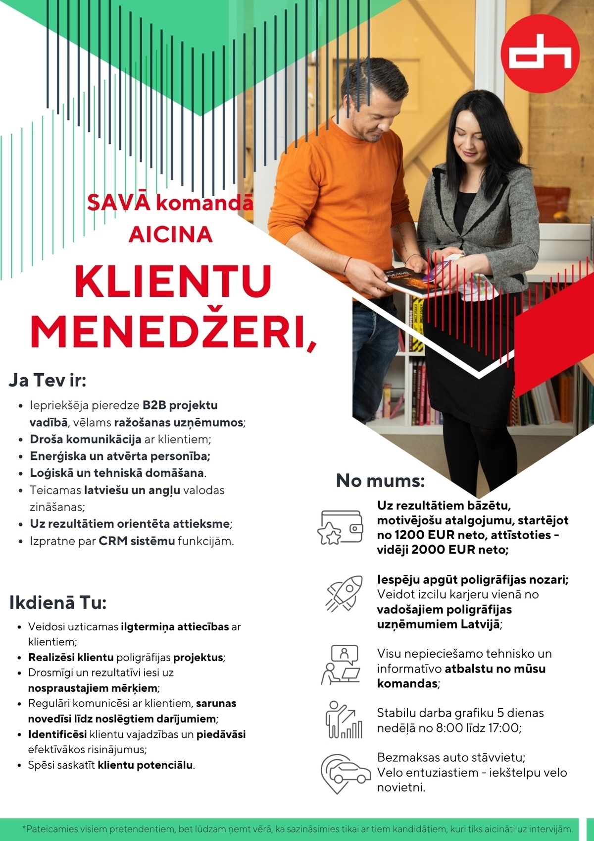 DARDEDZE HOLOGRĀFIJA, SIA Klientu menedžeris/ -e