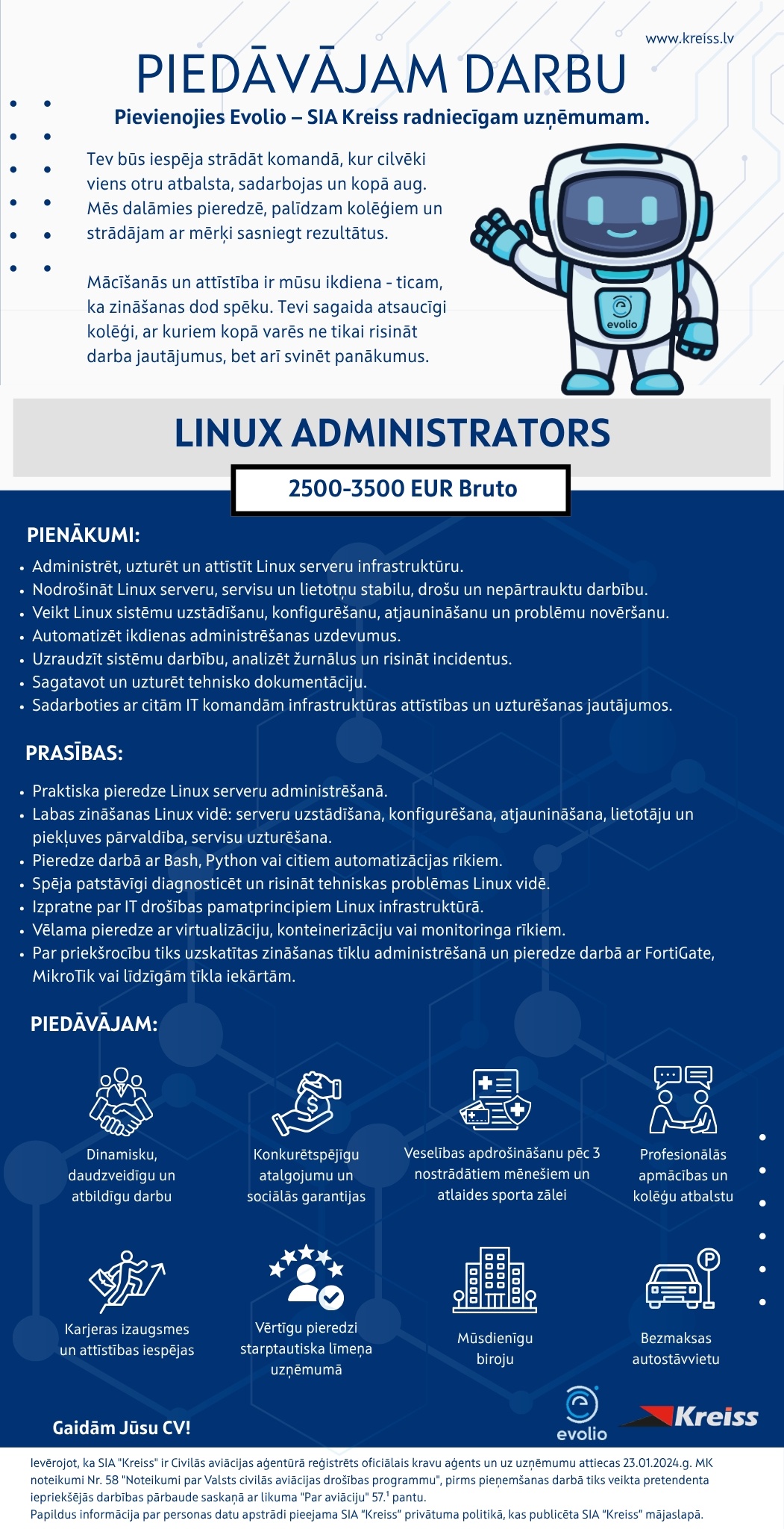 Kreiss, SIA Datortīklu administrators/-e