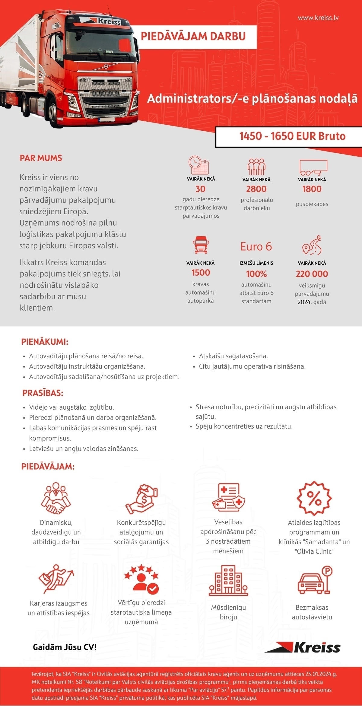 Kreiss, SIA Administrators/-e plānošanas nodaļā