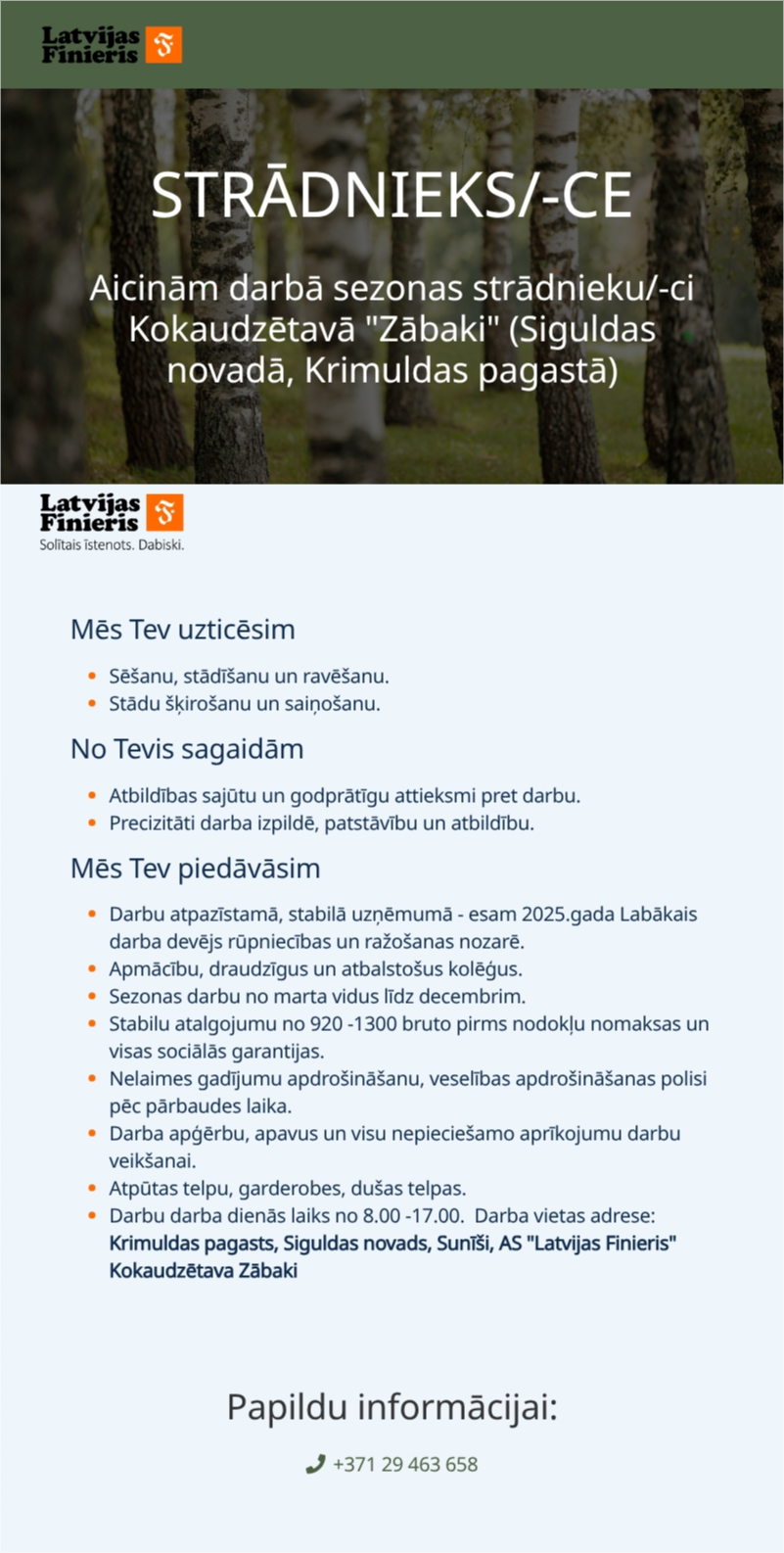 AS "Latvijas Finieris" Strādnieks kokaudzētavā