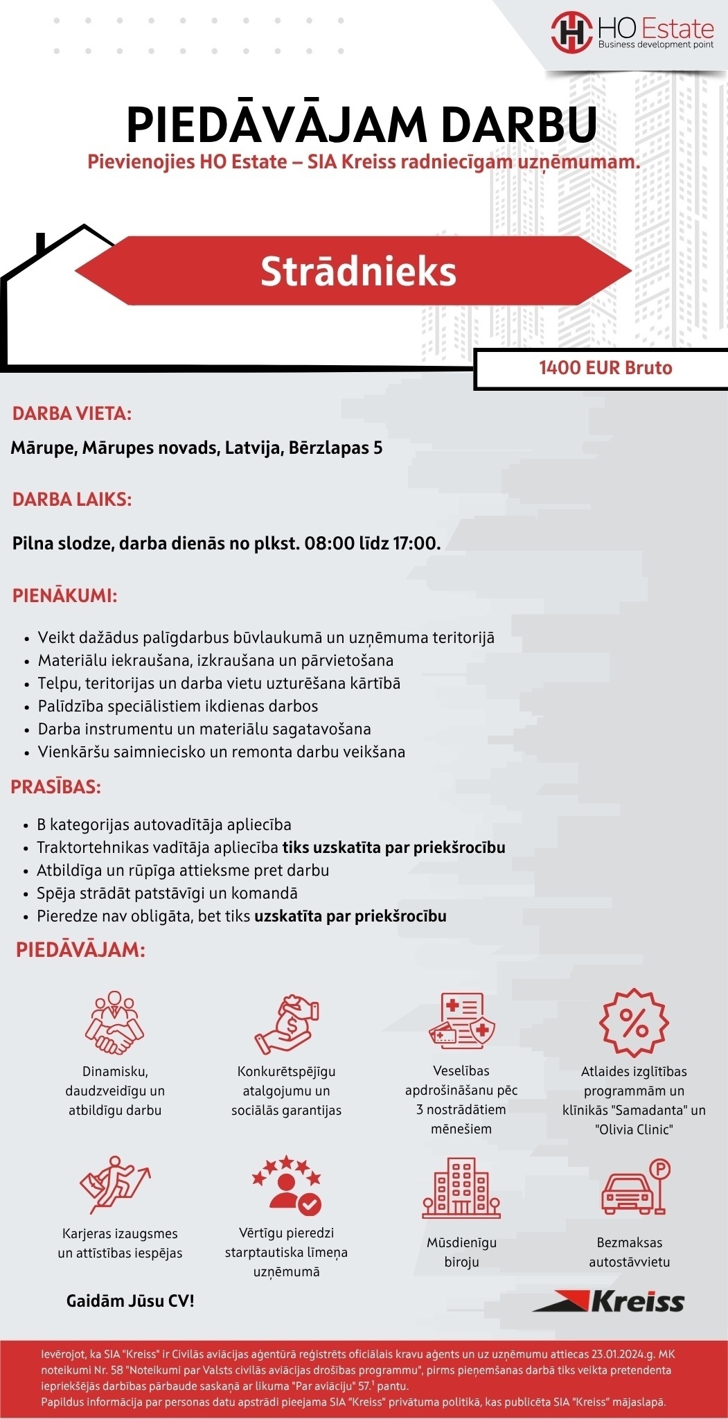 Kreiss, SIA Strādnieks/-ce