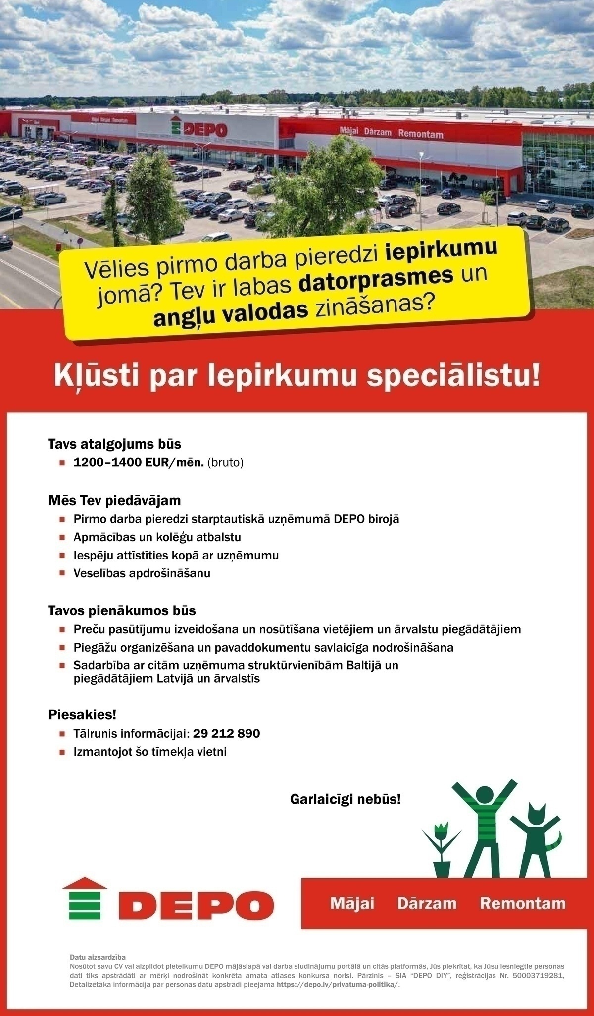 DEPO DIY, SIA Iepirkumu speciālists/-e