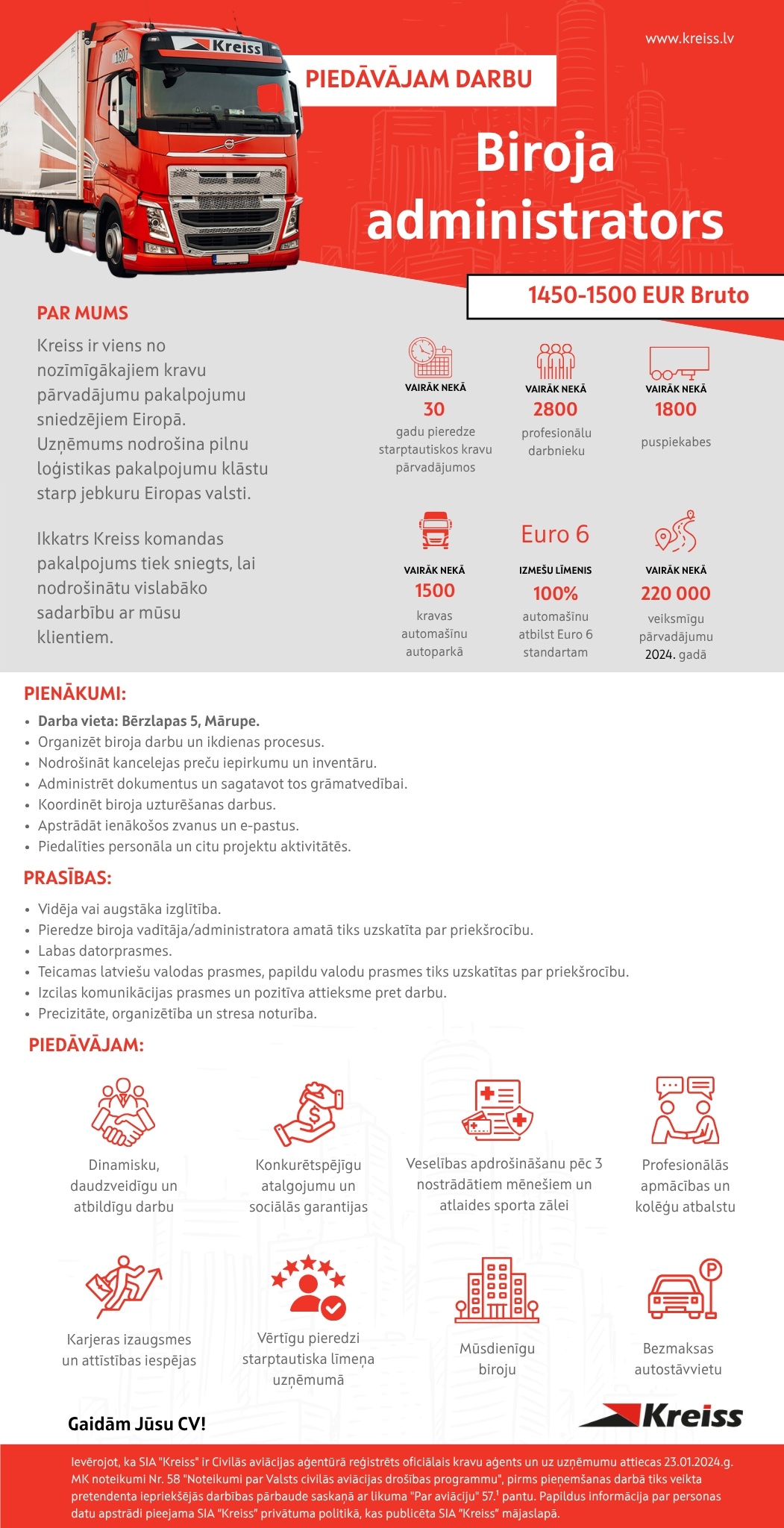Kreiss, SIA Biroja administrators/-e