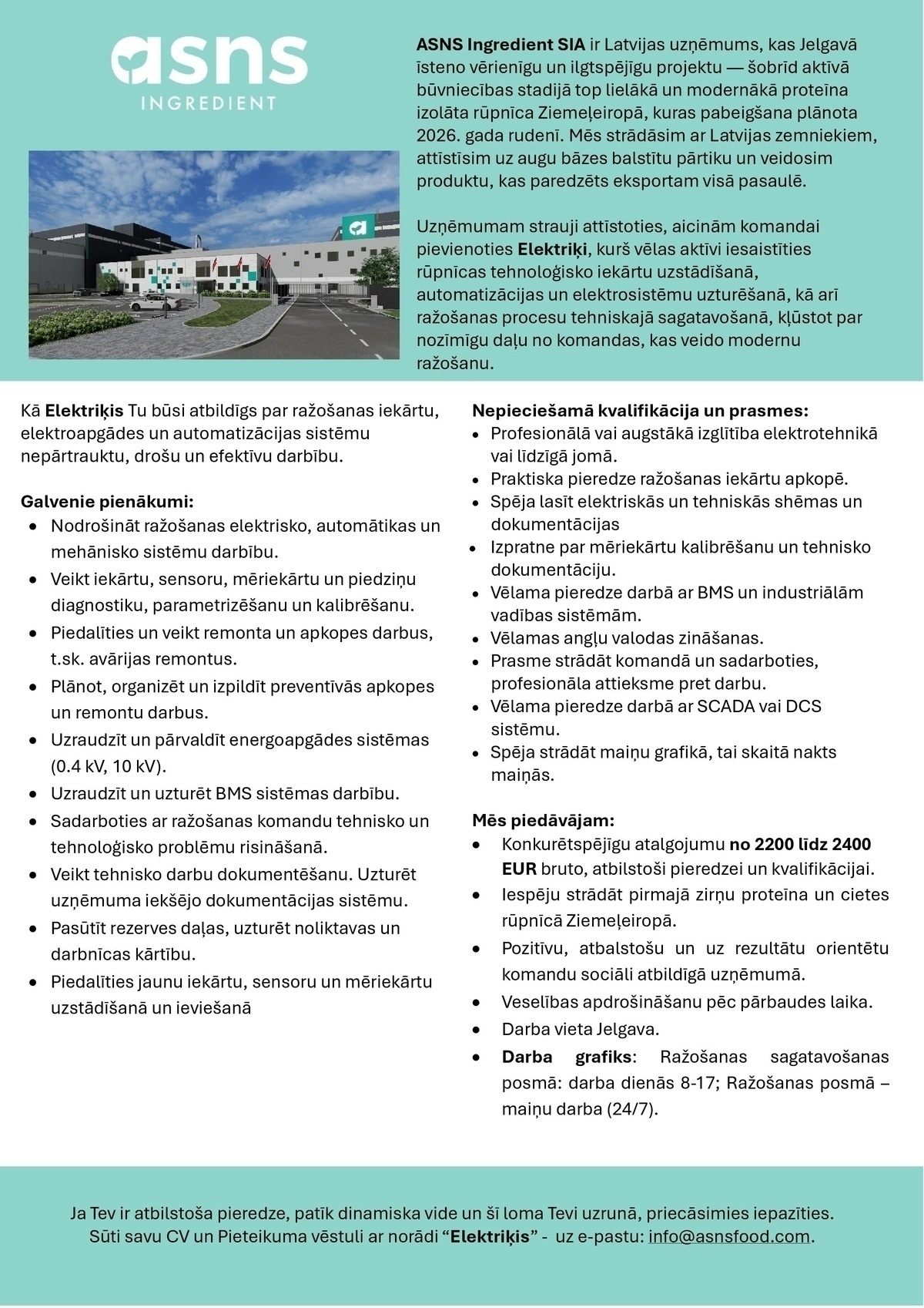 ASNS Ingredient, SIA Elektriķis