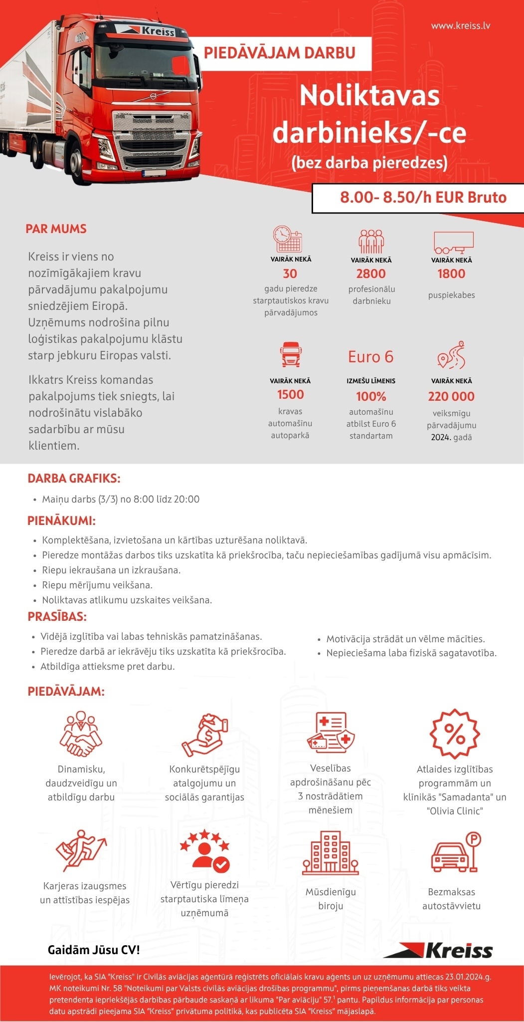 Kreiss, SIA Noliktavas darbinieks/-ce