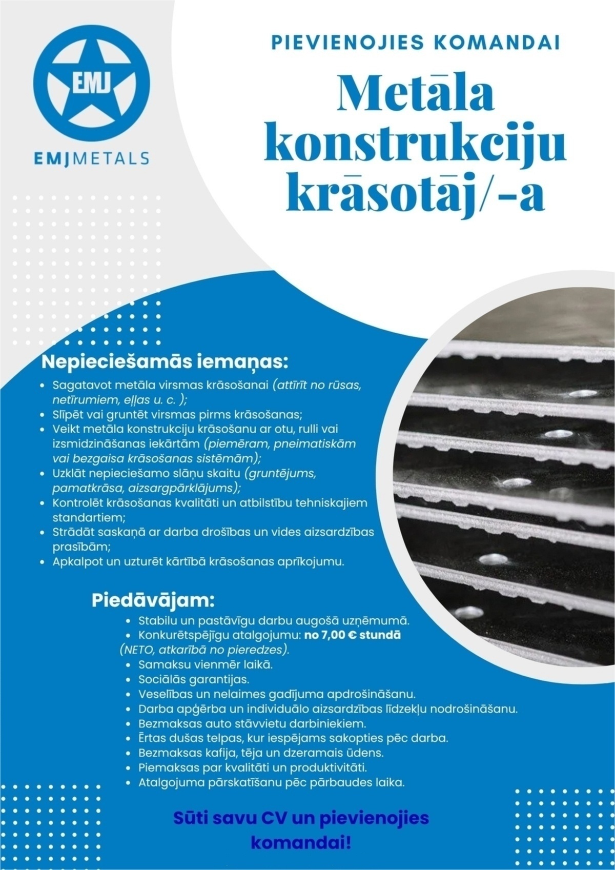 EMJ Metāls, SIA Krāsotājs/-a