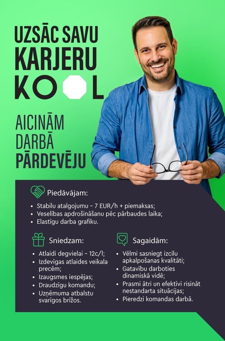 KOOL Latvija, SIA Pārdevējs/-a (DUS Brekši)