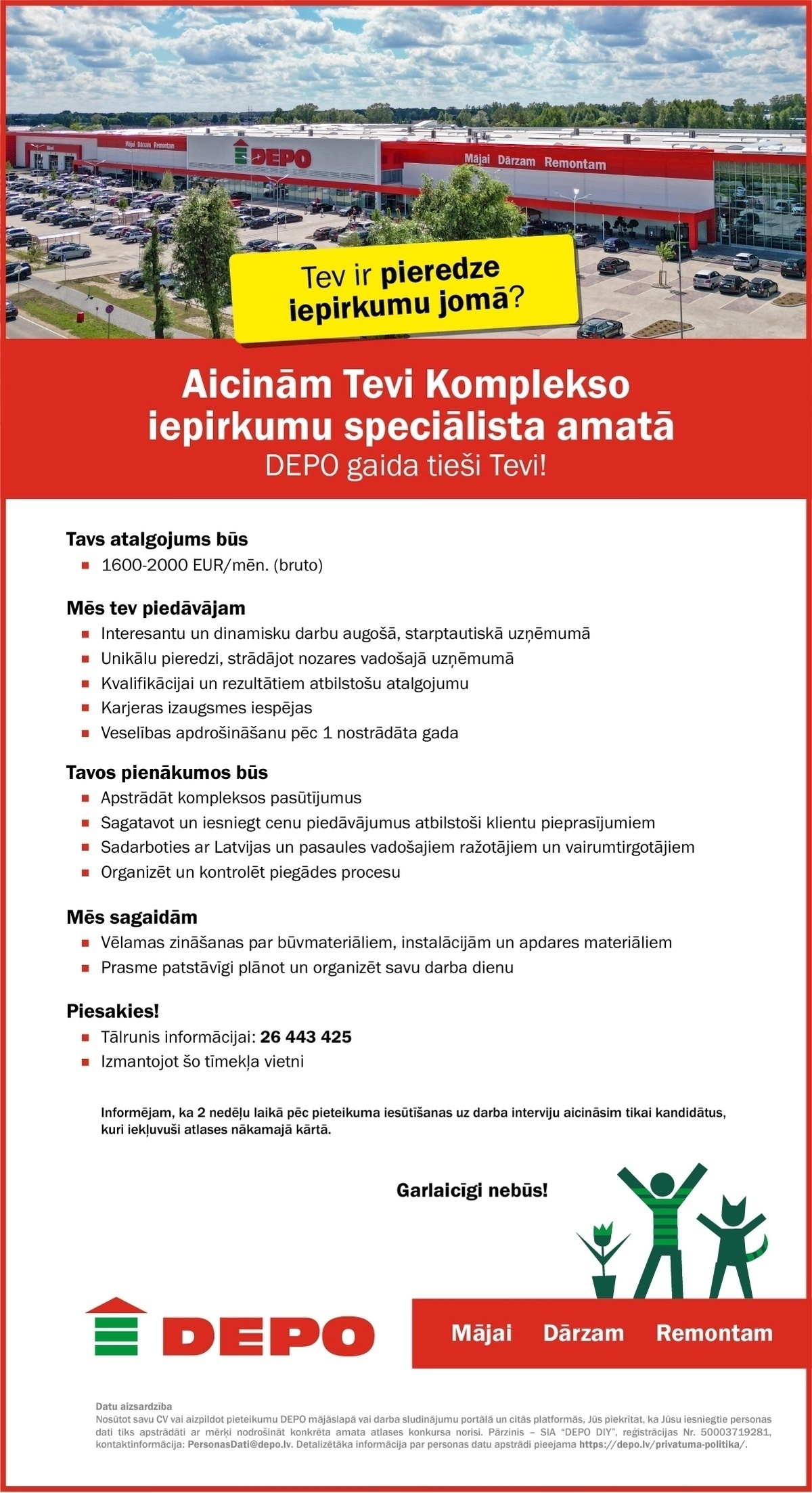 DEPO DIY, SIA Komplekso iepirkumu speciālists/-e