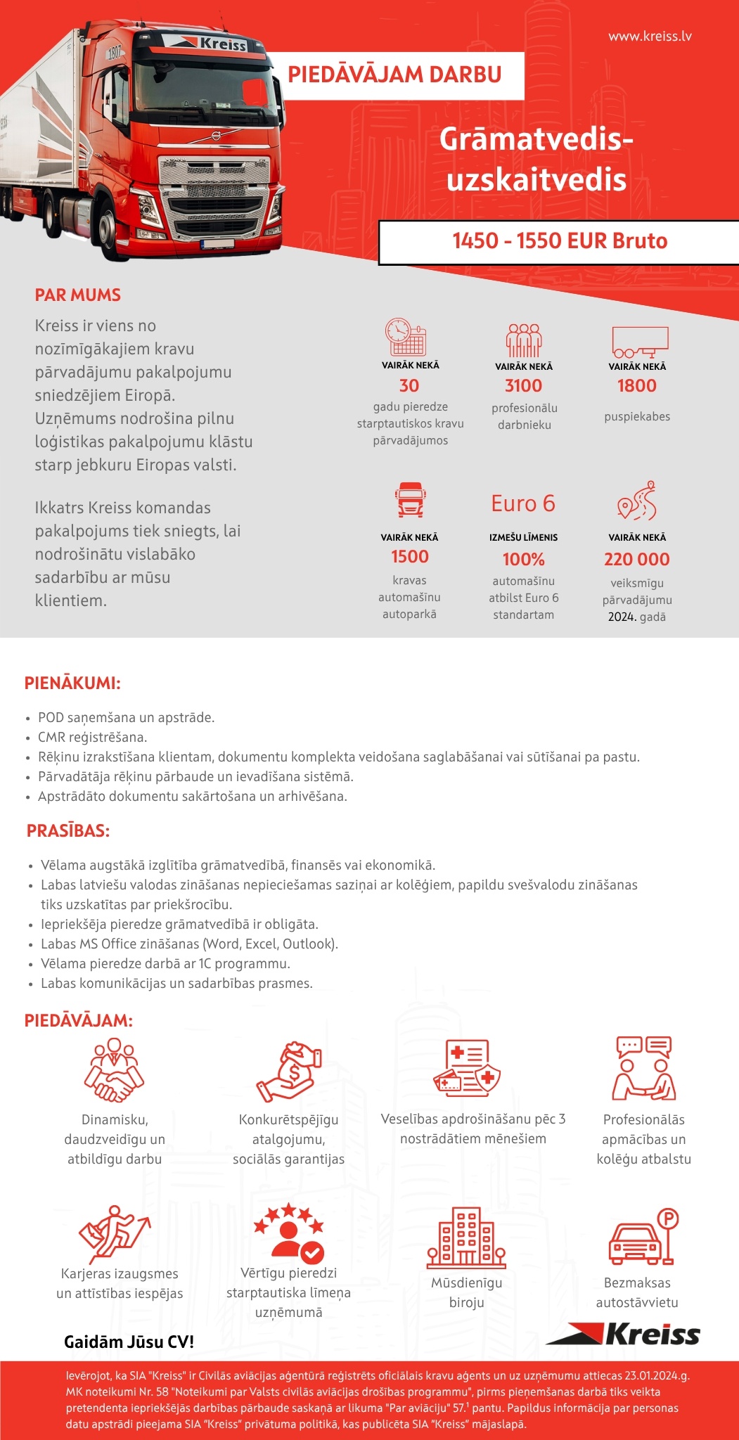 Kreiss, SIA Grāmatvedis/-e - uzskaitvedis/-e