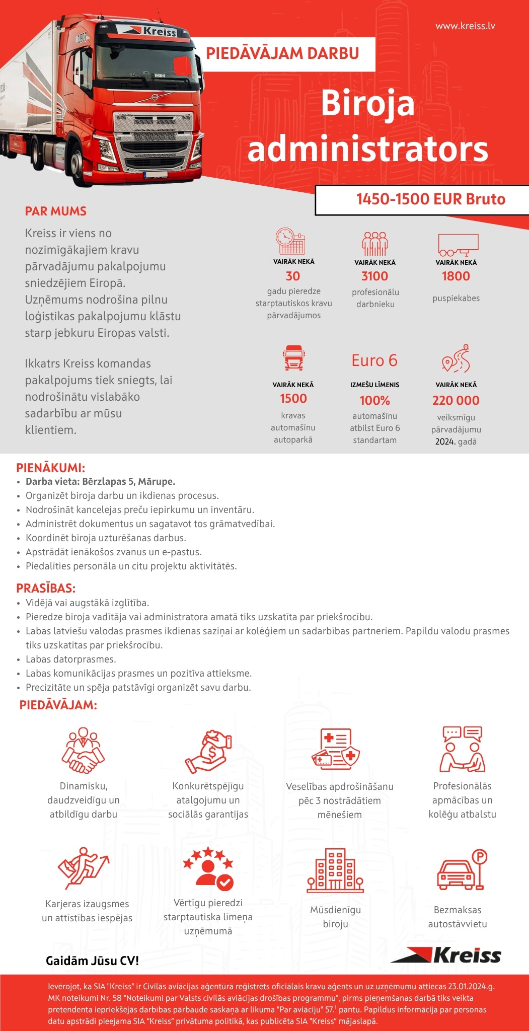 Kreiss, SIA Biroja administrators/-e