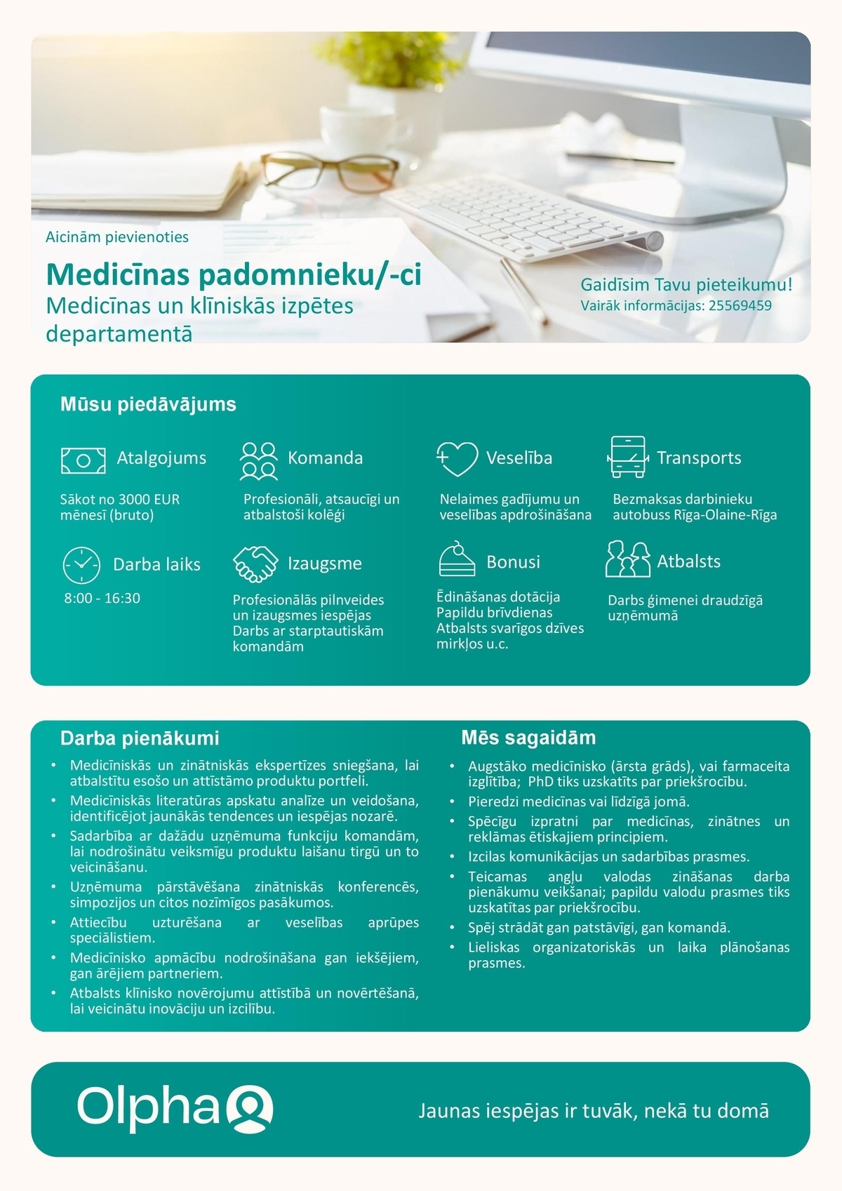 Olpha, AS Medicīnas padomnieks/-ce