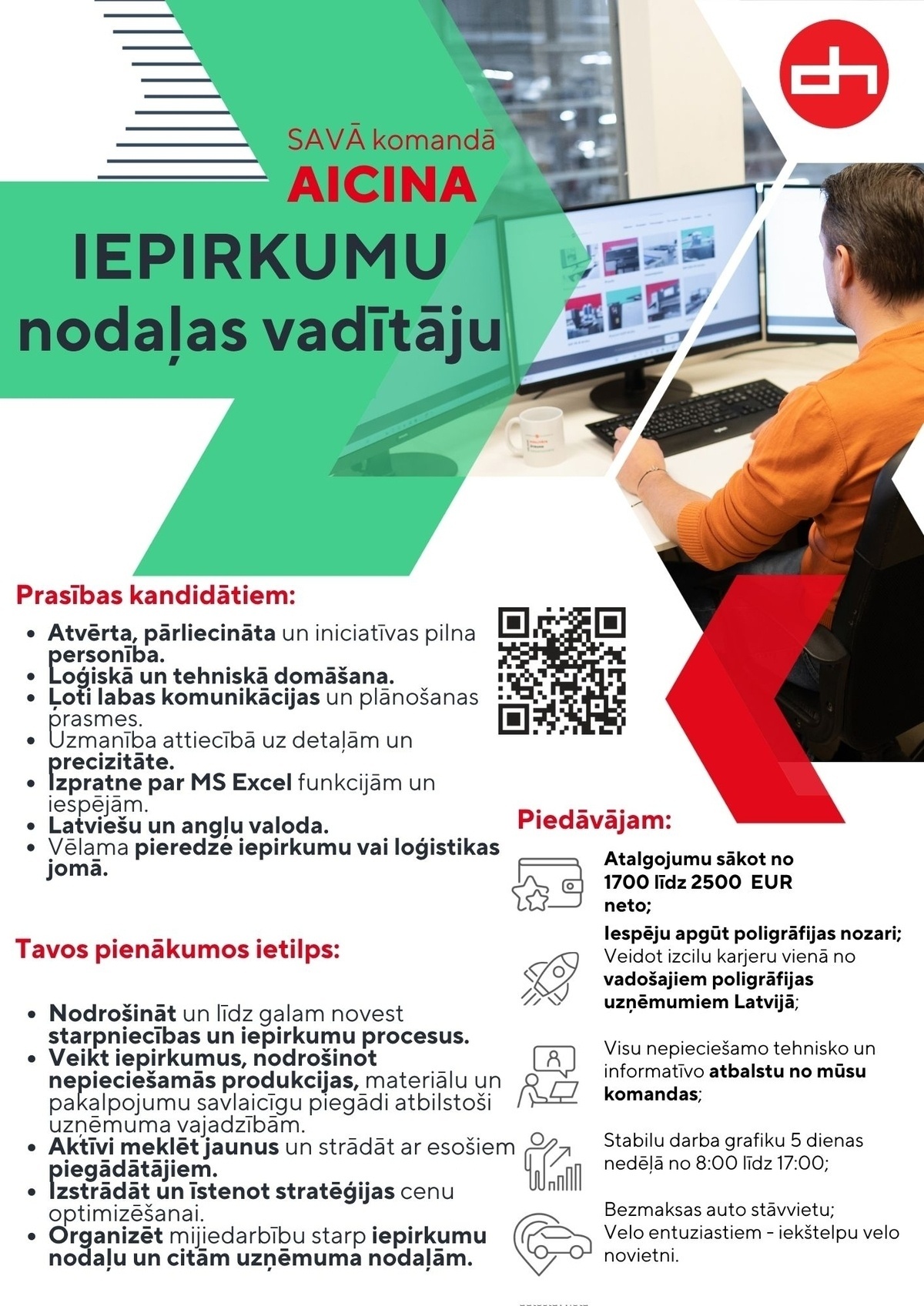 DARDEDZE HOLOGRĀFIJA, SIA Iepirkumu nodaļas vadītājs/-a