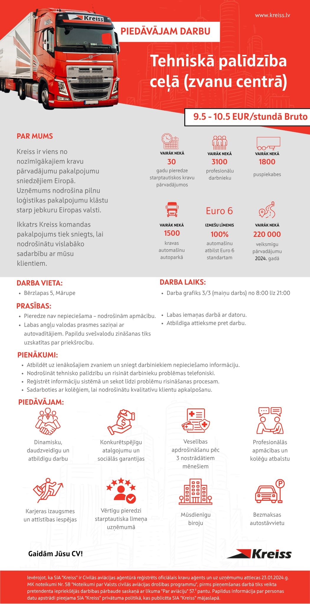 Kreiss, SIA Tehniskā palīdzība ceļā (zvanu centrā)