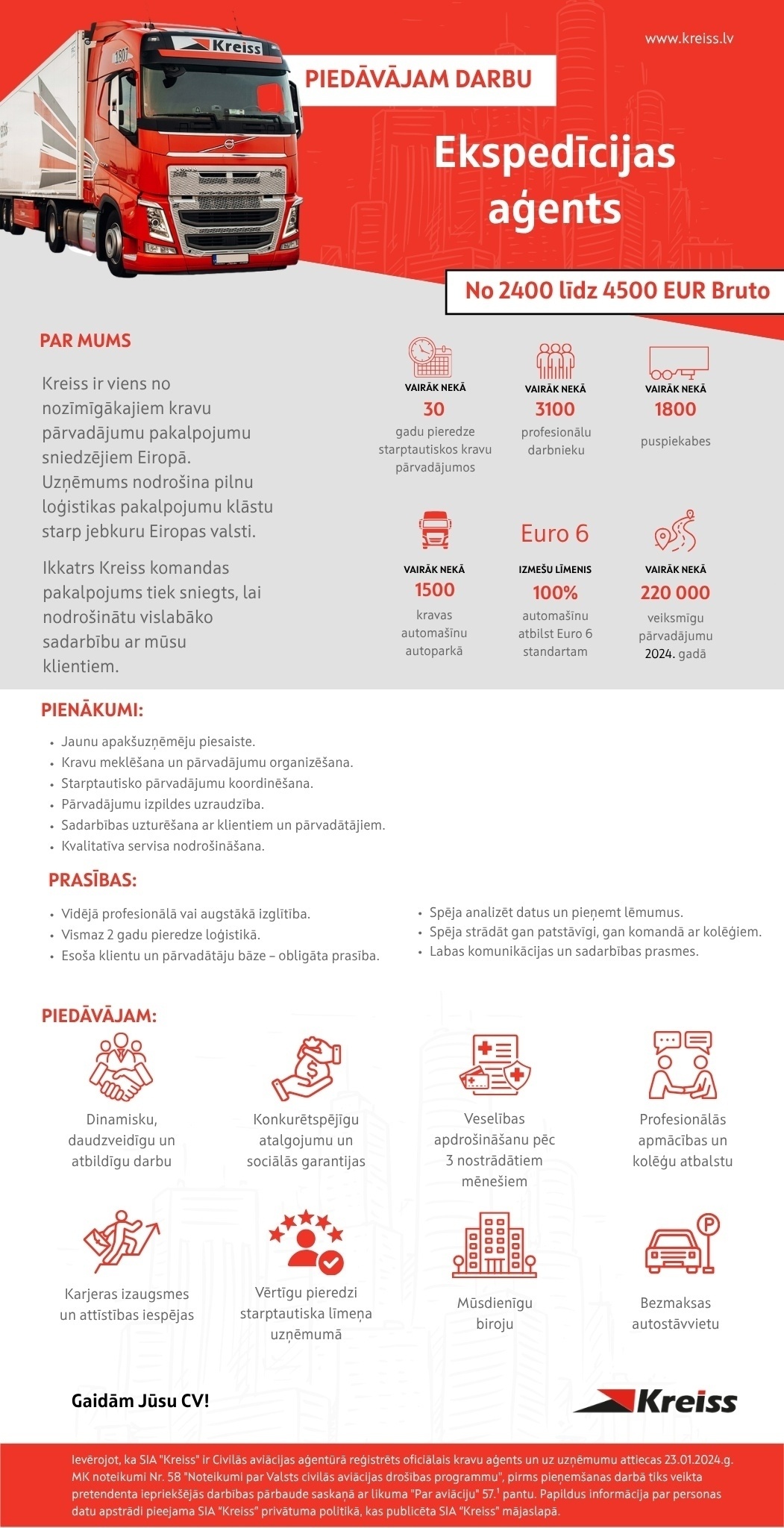 KREISS, SIA Ekspedīcijas aģents/-e