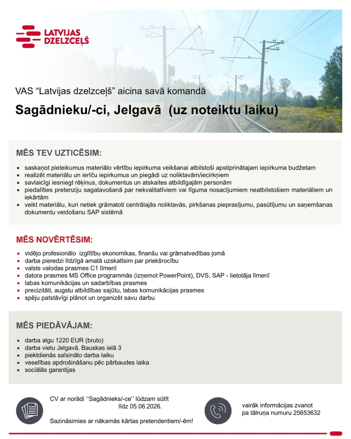 Latvijas dzelzceļš, VAS Sagādnieks/-ce