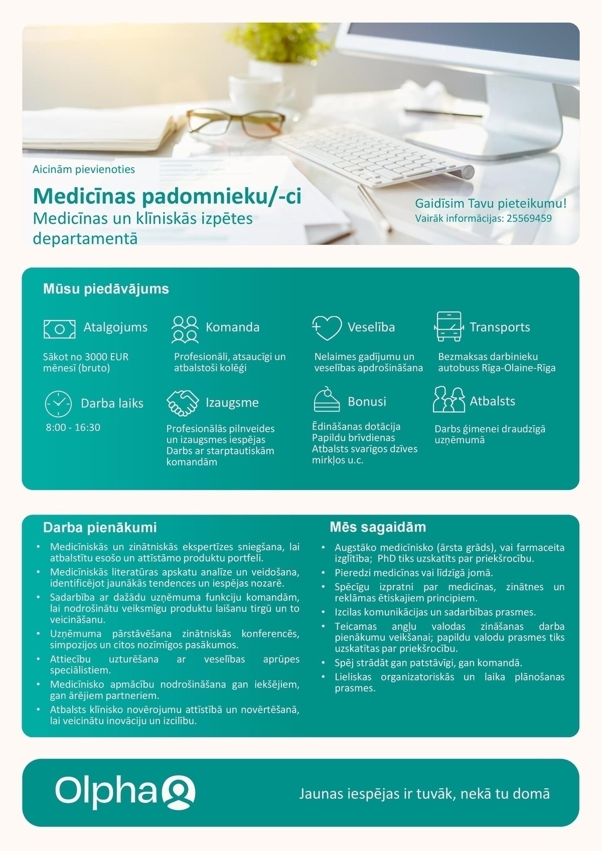 Olpha, AS Medicīnas padomnieks/-ce