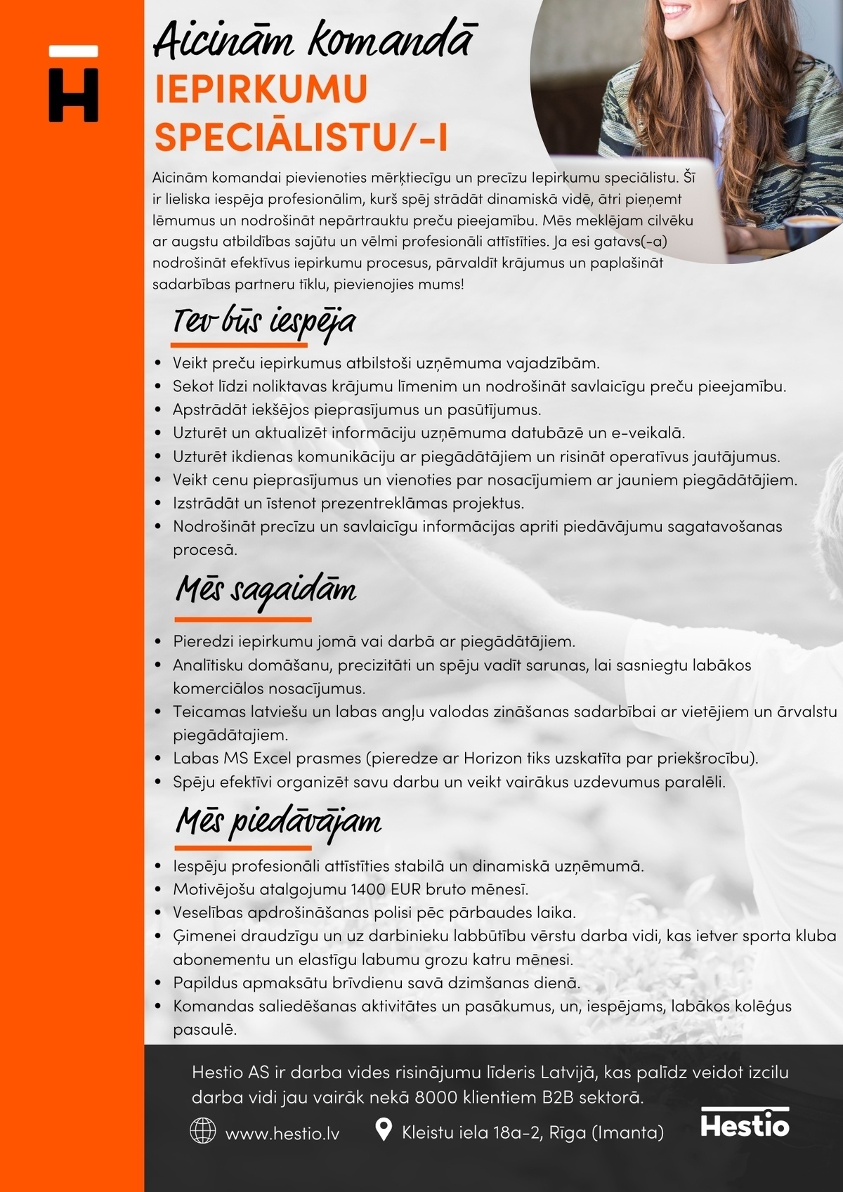 Hestio, AS Iepirkumu speciālists/-e