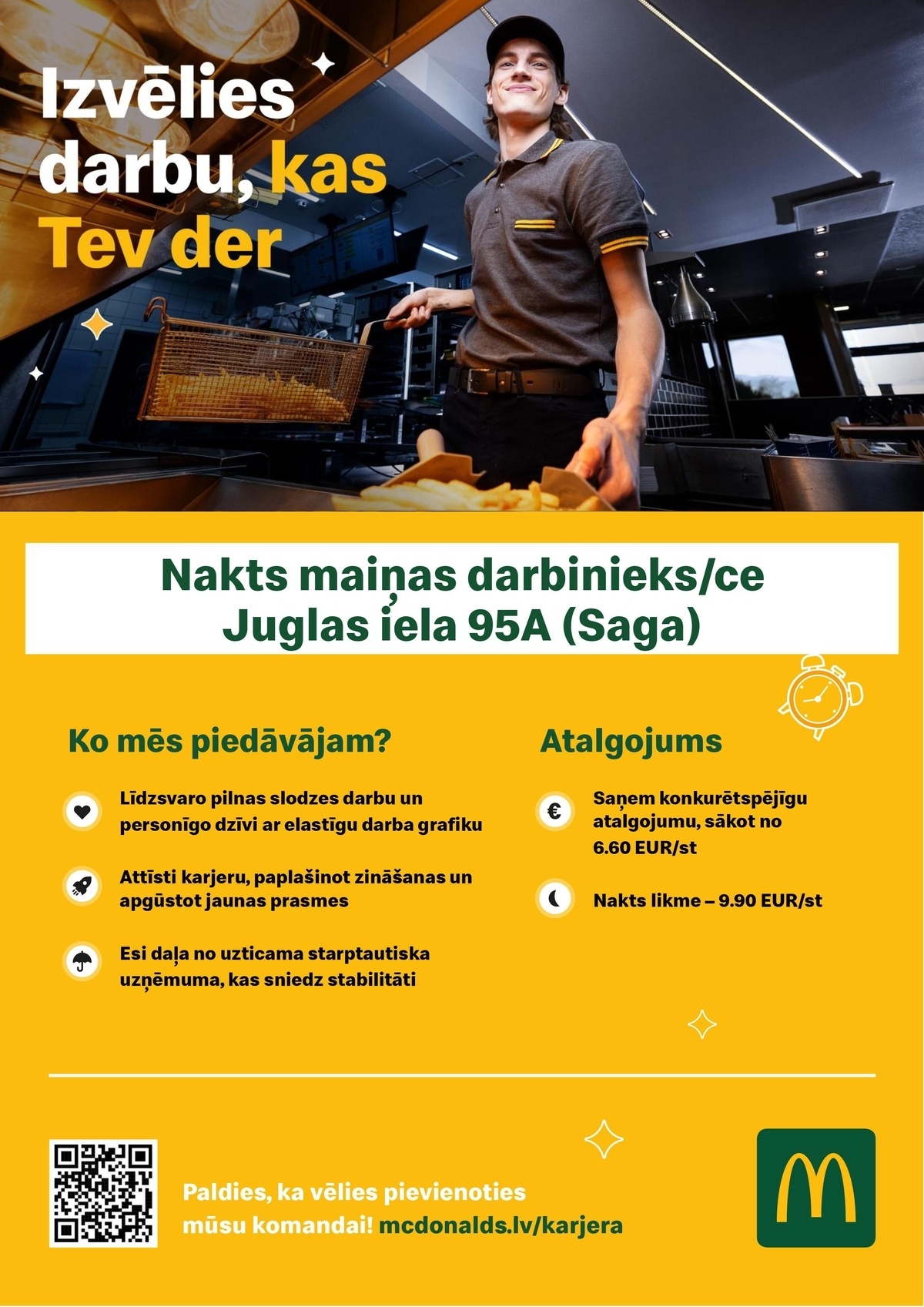 PREMIER RESTAURANTS LATVIA, SIA Nakts maiņas darbinieks/-ce (Juglas iela 95A)