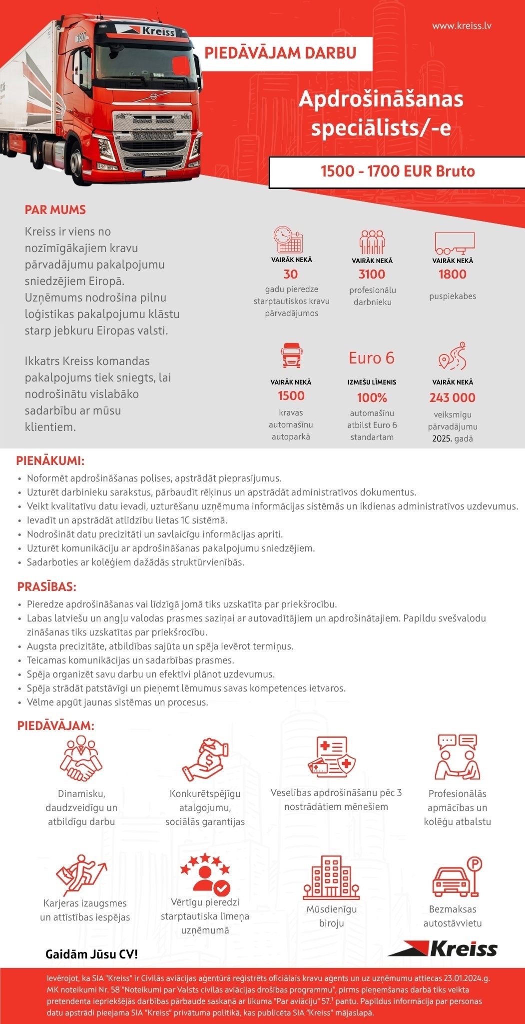 Kreiss, SIA Apdrošināšanas speciālists/-e