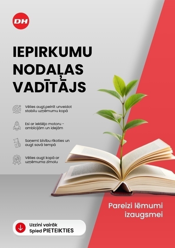 DARDEDZE HOLOGRĀFIJA, SIA Iepirkumu nodaļas vadītājs/-a
