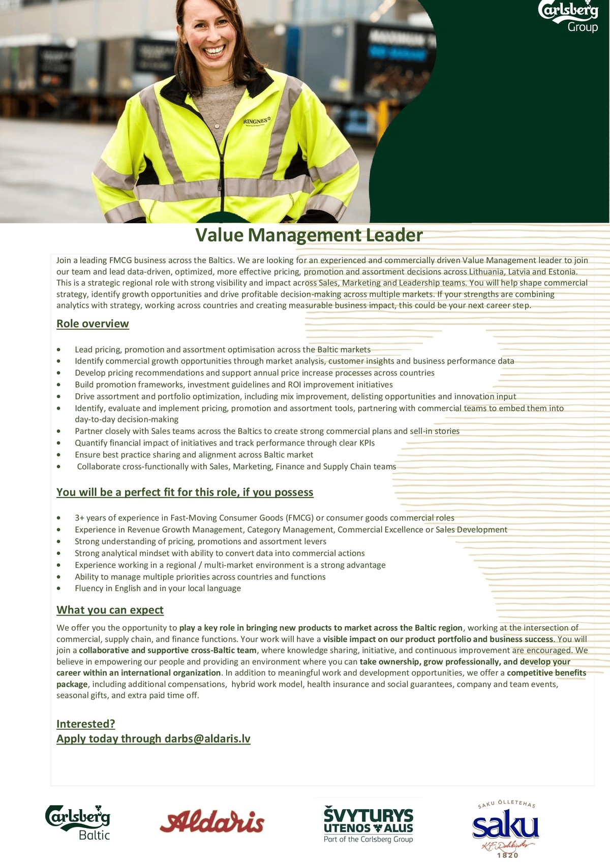 Aldaris, AS Value Management Leader