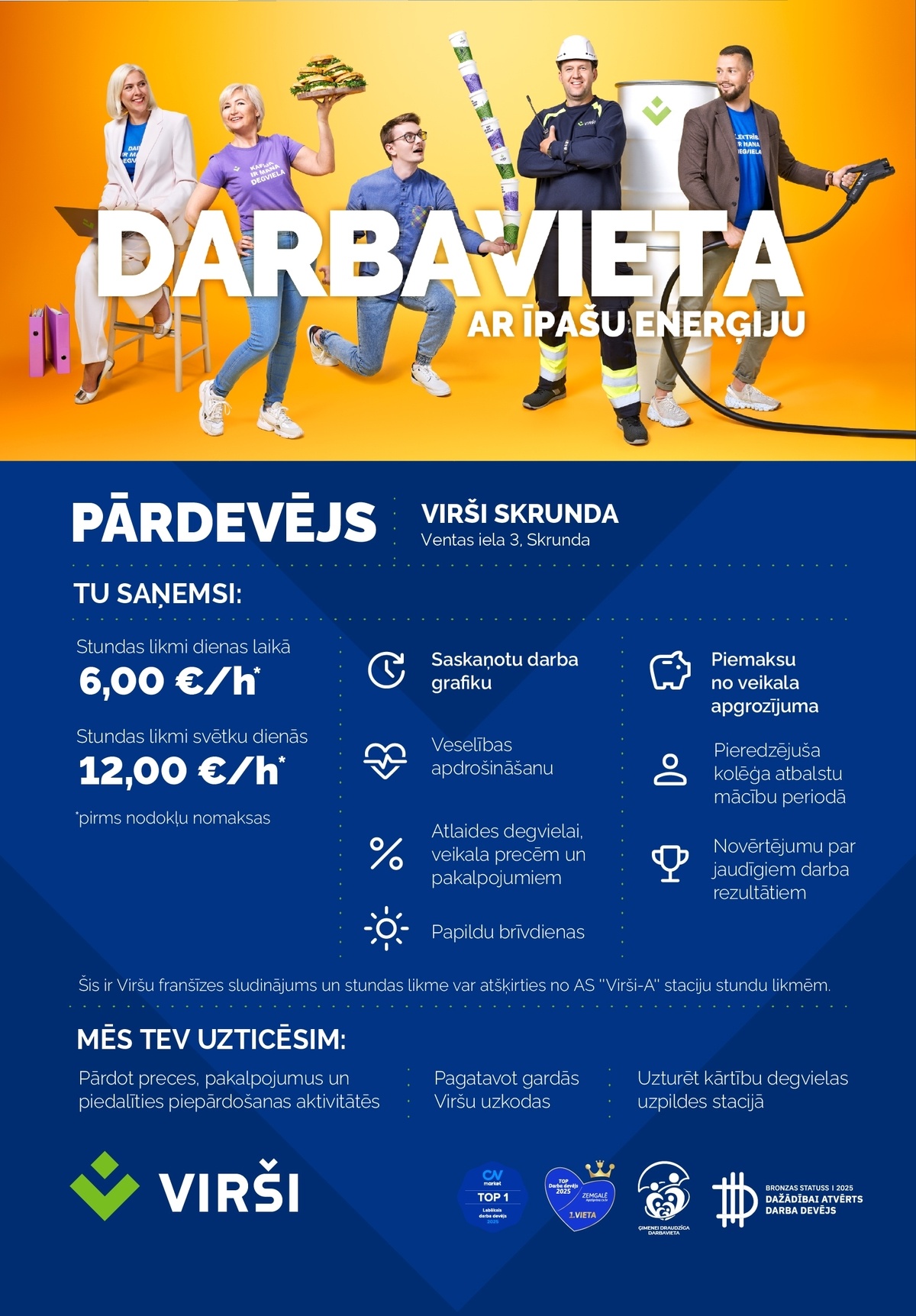 Virši-A, AS Pārdevējs/-a DUS Skrunda (franšīze)