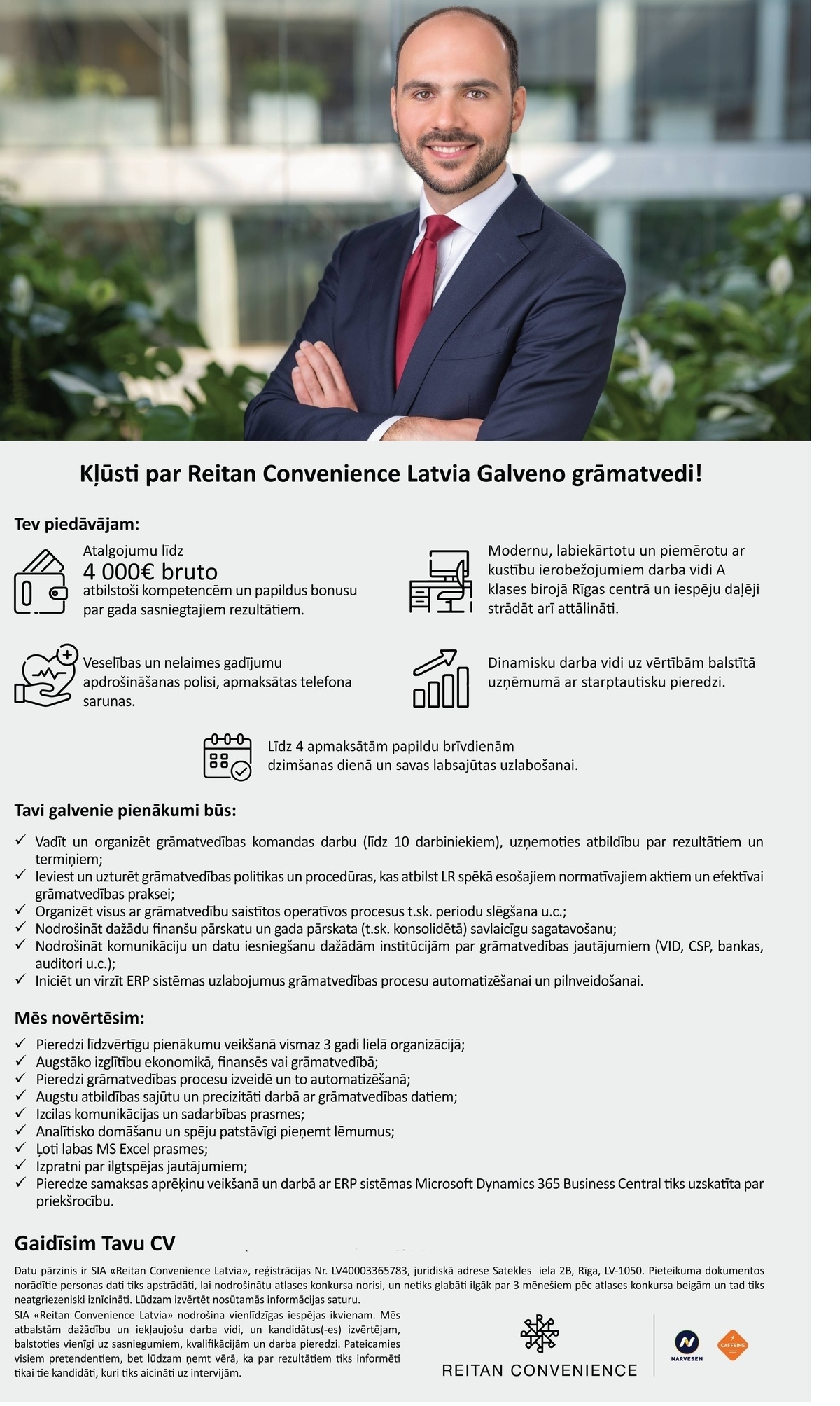Reitan Convenience Latvia, SIA Galvenais/-ā grāmatvedis/-e