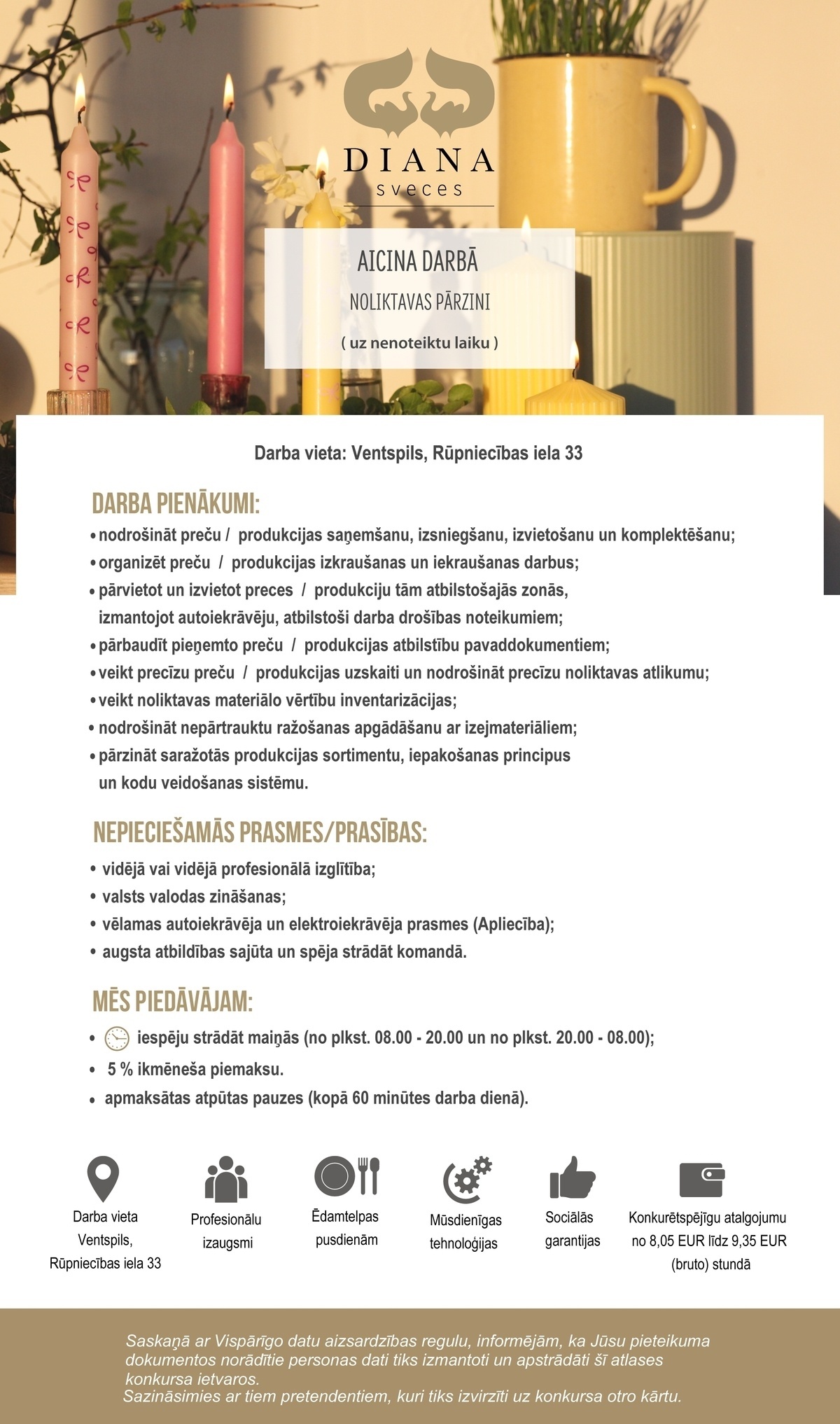 Diana Sveces, SIA Noliktavas pārzinis/-e
